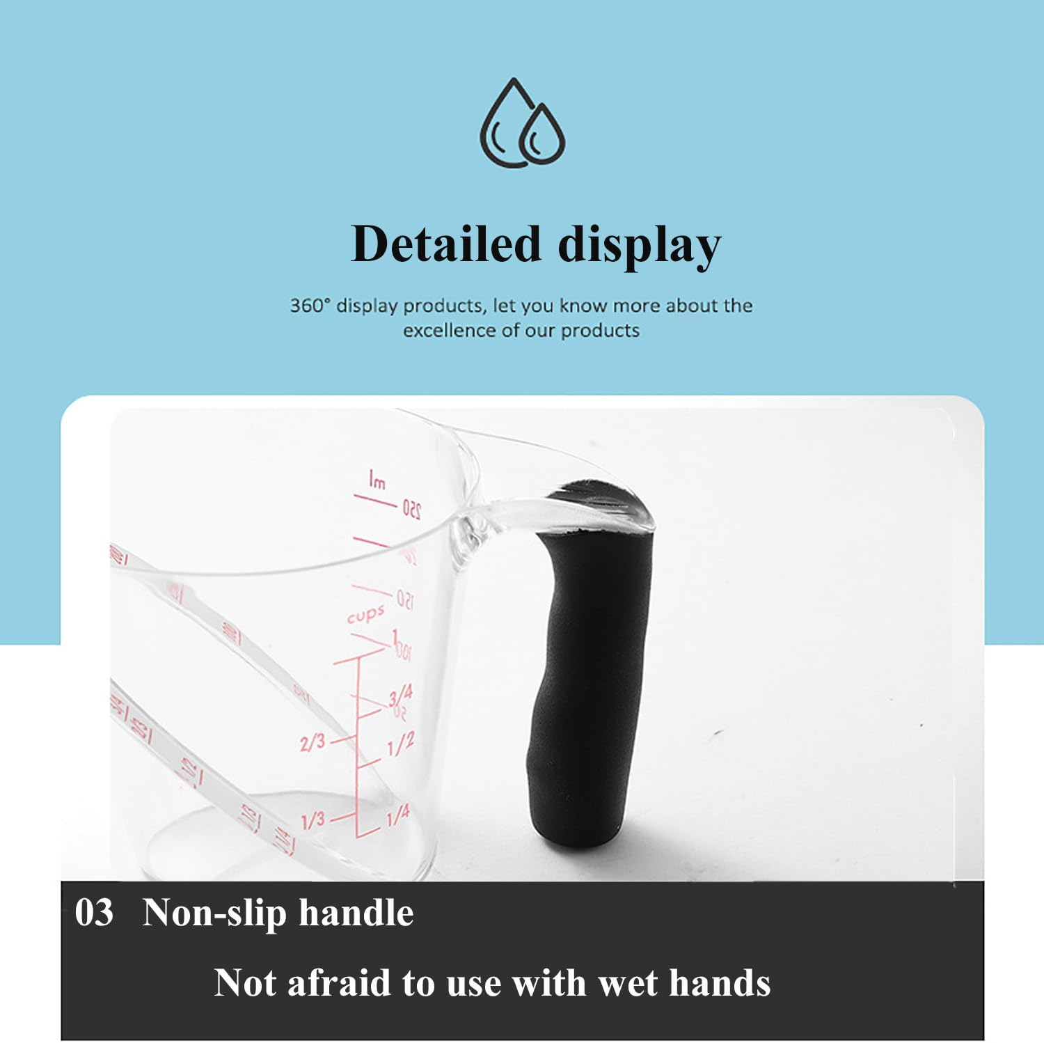 2Pcs Good Grips Angled Measure Cup, 500Ml, 2 Cup image number 3