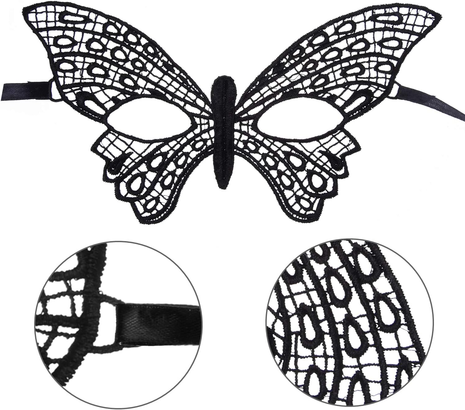 SIQUK 30 Pieces Lace Masquerade Mask Women Venetian Masks Lace Mask image number 4