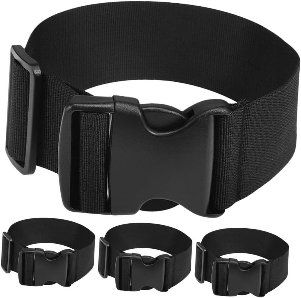 GARVALON 4Pcs Adjustable Nylon Buckle Straps Luggage Tie-Downs for Hiking Camping Travel Backpack Hook Strap Secure Lightweight Organizer image number 1