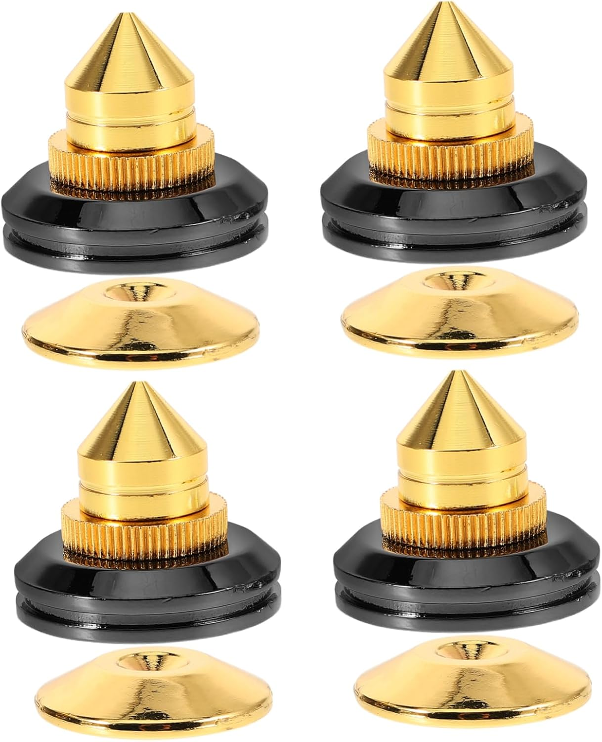 OKUMEYR 4Pcs Loudspeaker Isolation Feet Spike Pads Home Audio Isolation Feet for Speaker Sturdy Base for Speaker Spikes Vibration Reduction image number 1