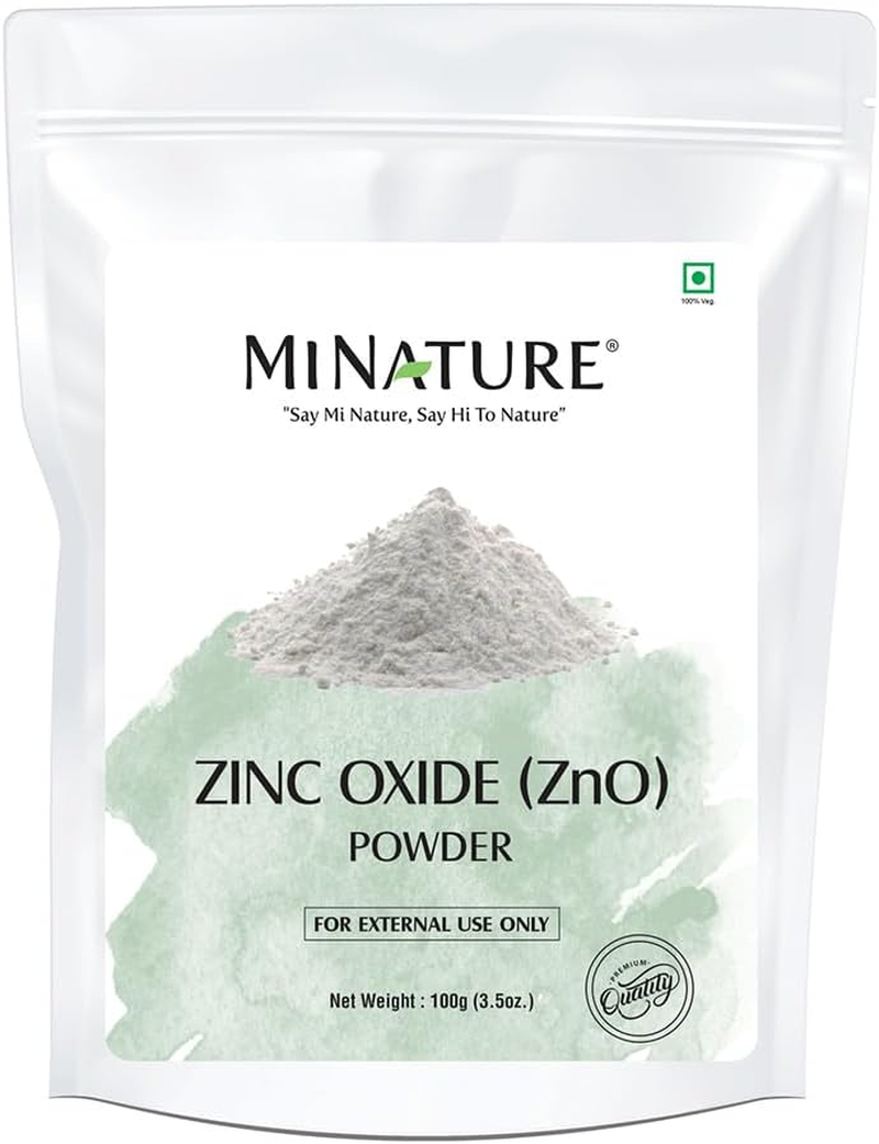 Mi Nature Zinc Oxide Powder 100G(3.5Oz) | Skin Moisturizer | Herbal Skincare | Calming and Protective Properties| Multi-Use | Natural Oil Balancer image number 1