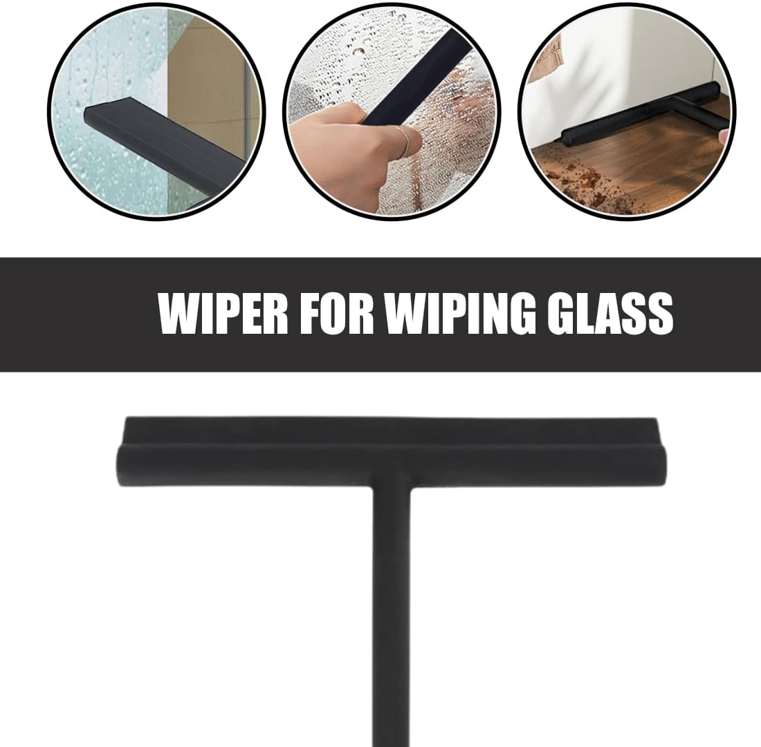 Weddhuis Shower Squeegee Silicone Window Squeegee Bathroom Wiper with Stainless Steel Core for Shower, Bathroom, Mirror, Glass Cleaning, Tiles image number 4