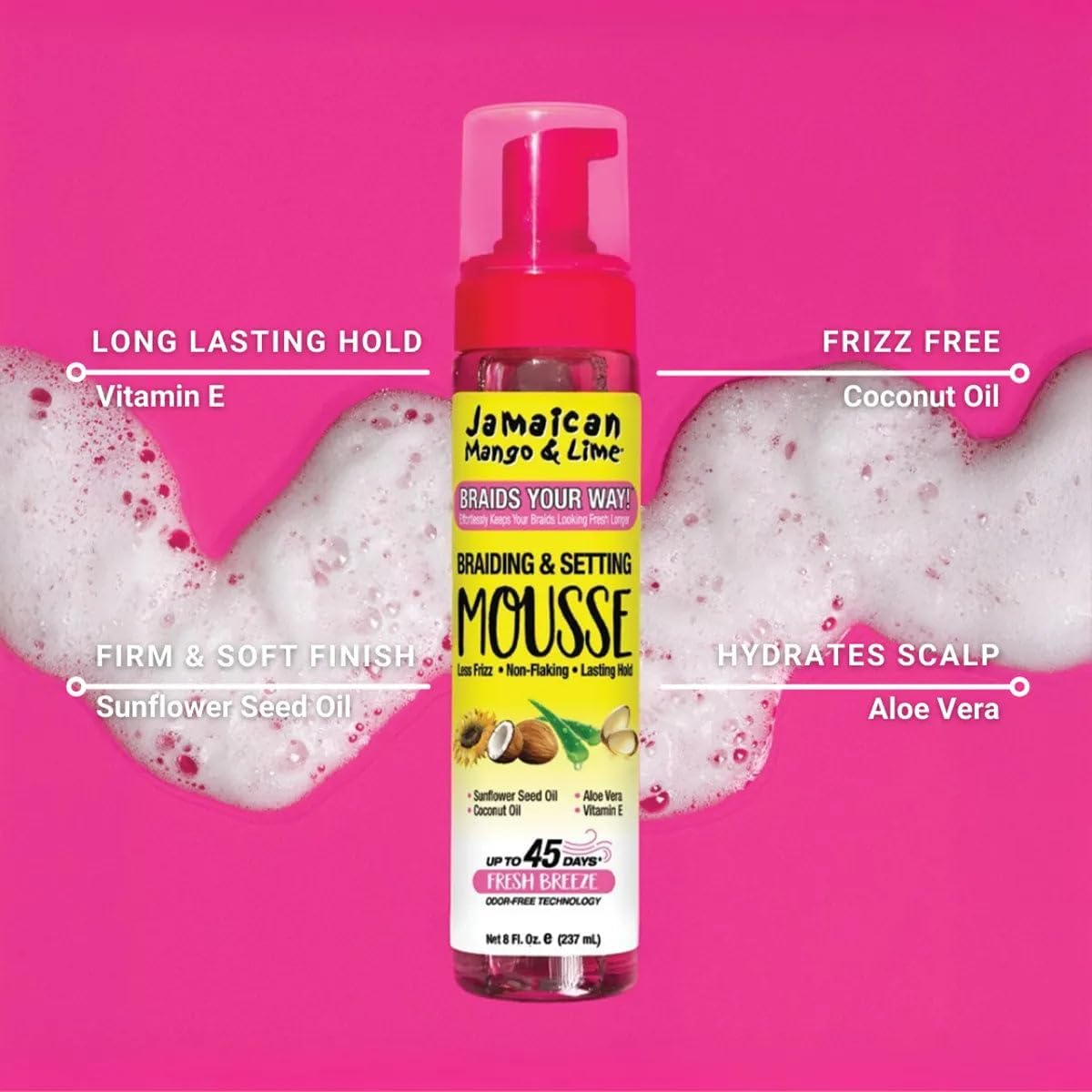 Jamaican Mango & Lime Braid Shine Molding Mousse 237Ml(8Oz) image number 2