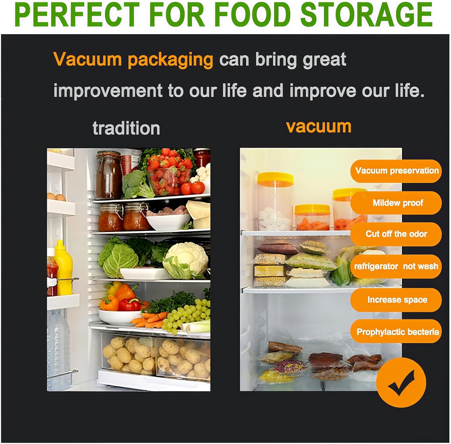 28Cmx6M 8 Pack Vacuum Food Sealer Roll Bags with BPA Free,Heavy Duty Vacuum Sealer Storage Bags Rolls,Cut to Size Roll,Great for Sous Vide Cooking, Leakproof Great for Long-Term Storage image number 3