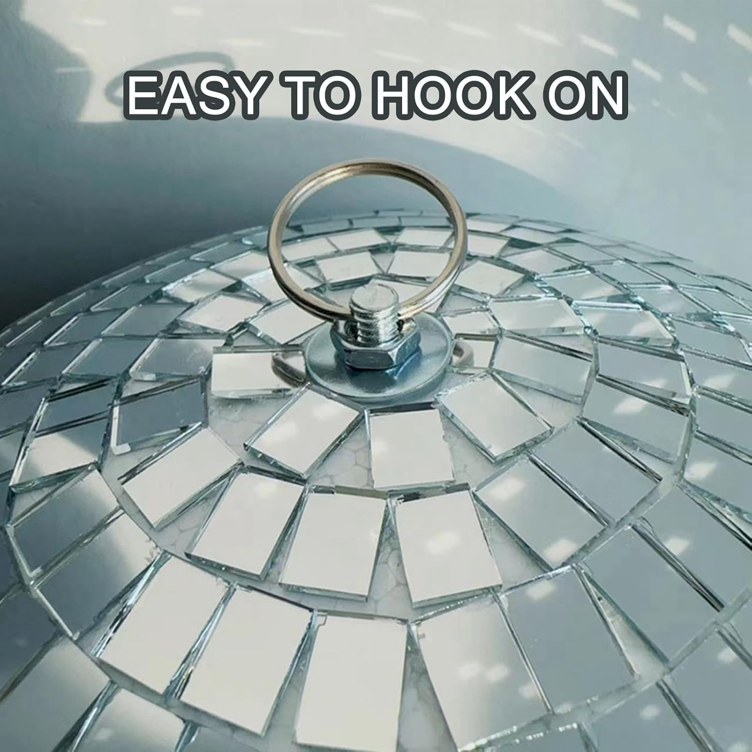 Alytimes Mirror Disco Ball - 8-Inch Cool and Fun Silver Hanging Party Disco Ball &ndash;Big Party Decorations, Party Design image number 3