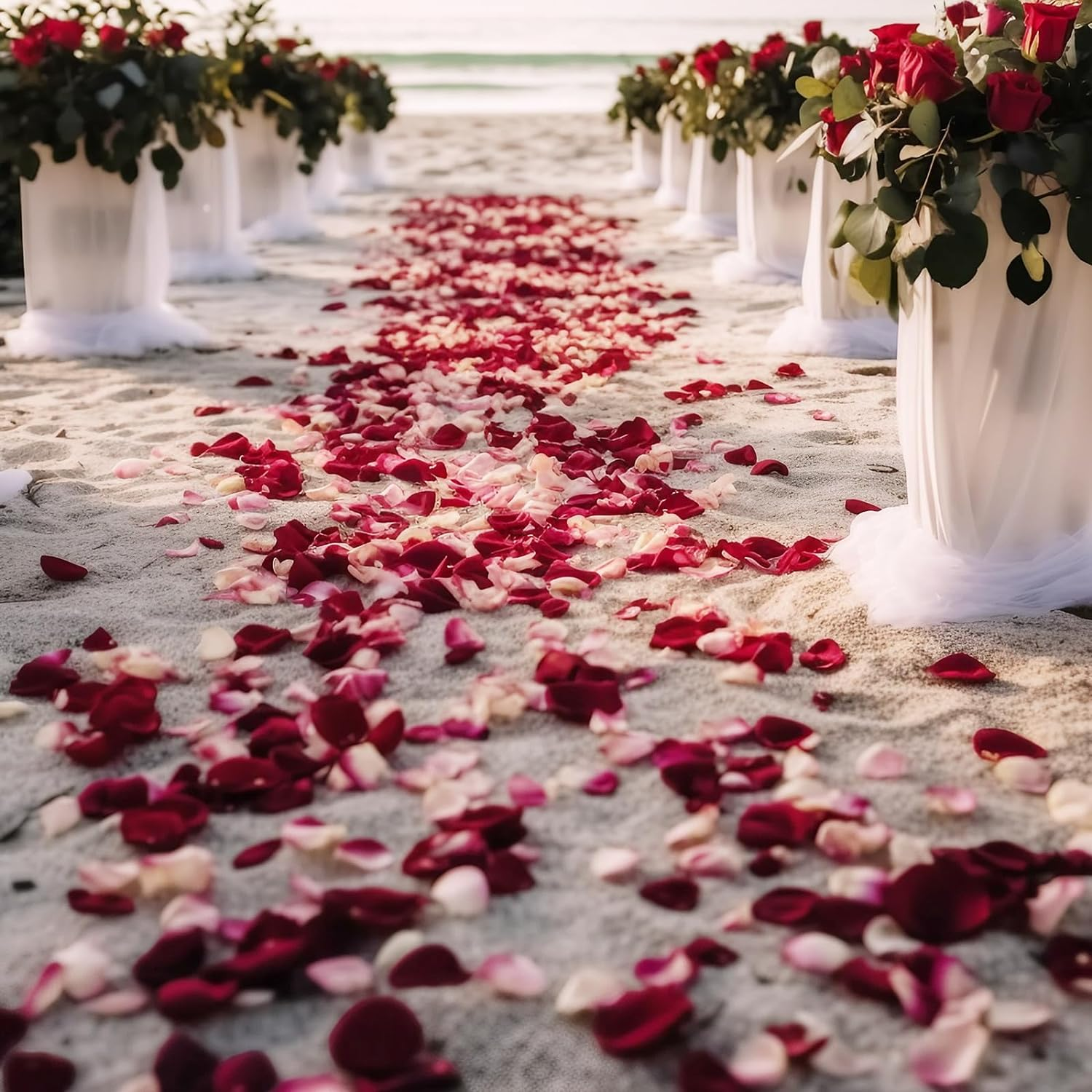 MIHUAGE Dried Rose Petals 5 OZ for Bath and Wedding Decorations - Real Natural, 150 Grams Fragrant and Perfect for Confetti Crafting and Accessories image number 1