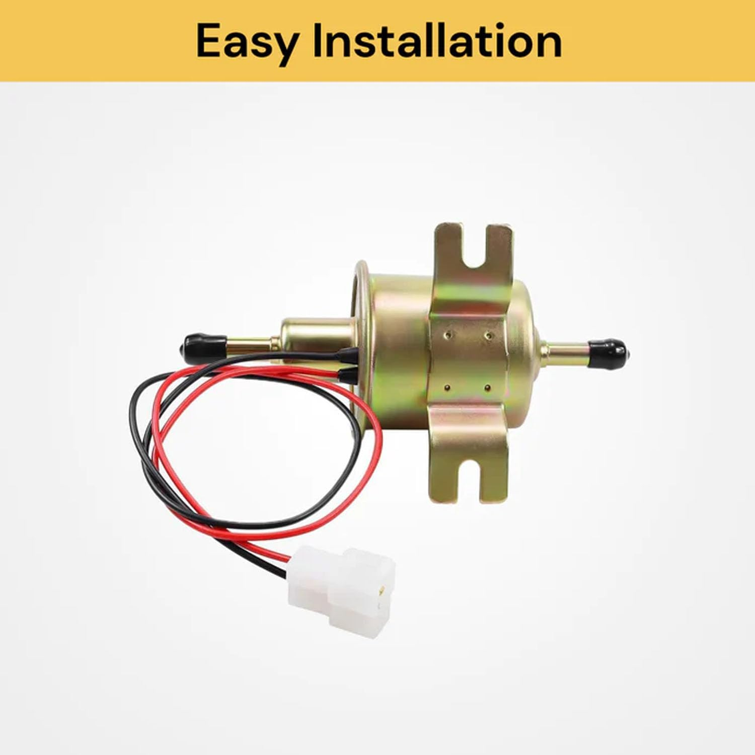 Universal Electric Fuel Pump, 12V Electric Transfer Universal Low-Pressure with Fuel Filter, HEP02A, Fuel Line Replacement for Carburetor Lawn Mower Gas Diesel Fuel Transfer Pump image number 2