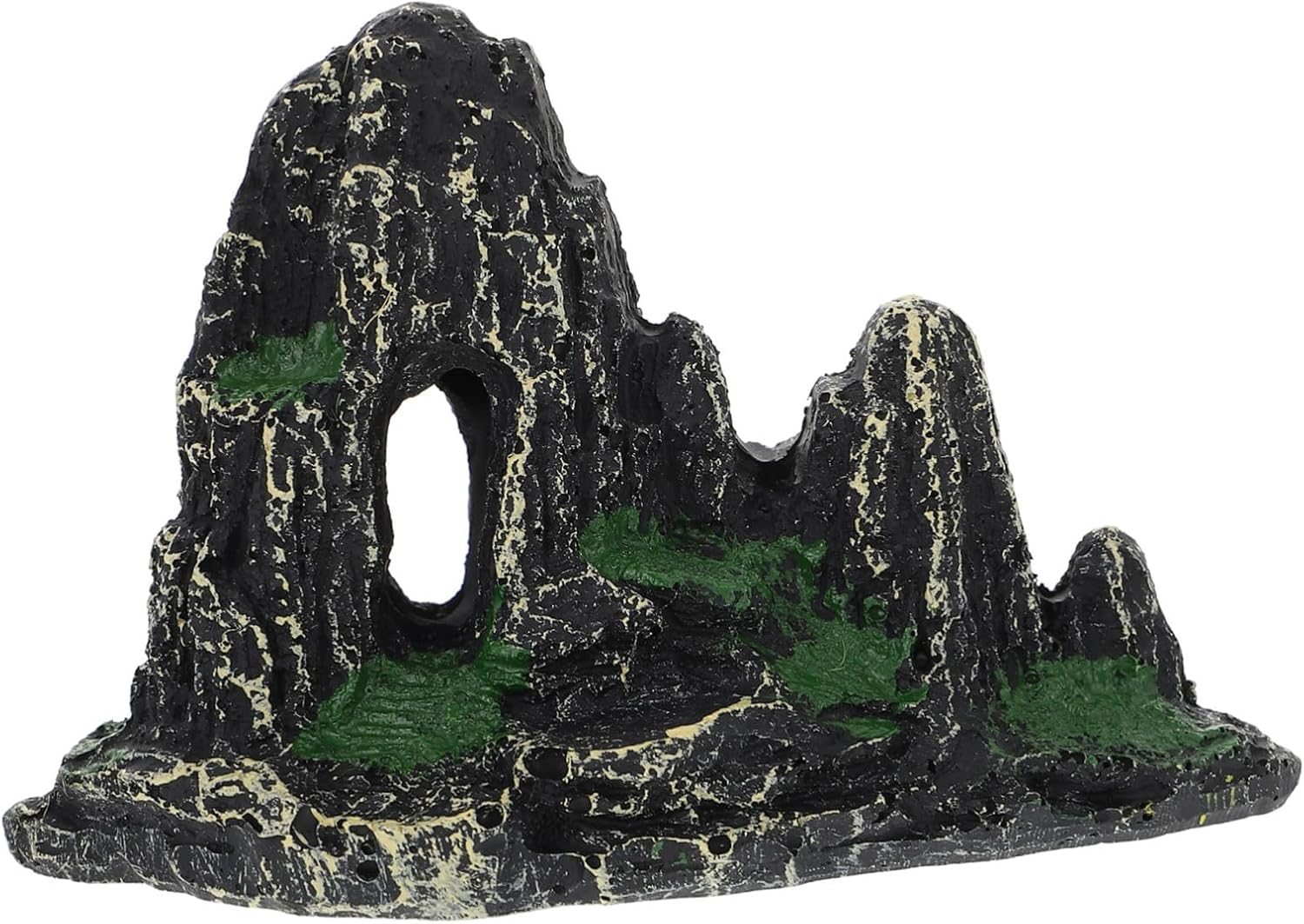 FONDOTIN Artificial Rockery Ornament Resin Simulation Hill Aquarium Landscaping Decoration Fish Tank Supply for Aquatic Pets and Home Aquariums