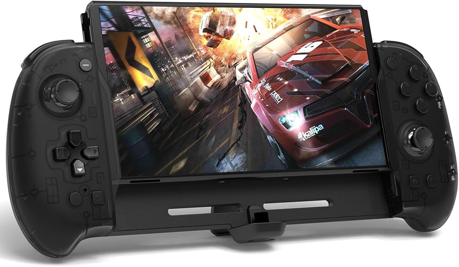 ZONEY Switch Controller for Nintendo Switch/Oled, One-Piece Joypad Switch Pro Controller for Handheld Mode, Ergonomic Handheld Switch Grip Controller with 6-Axis Motion Control, Turbo & Mapping (Black)