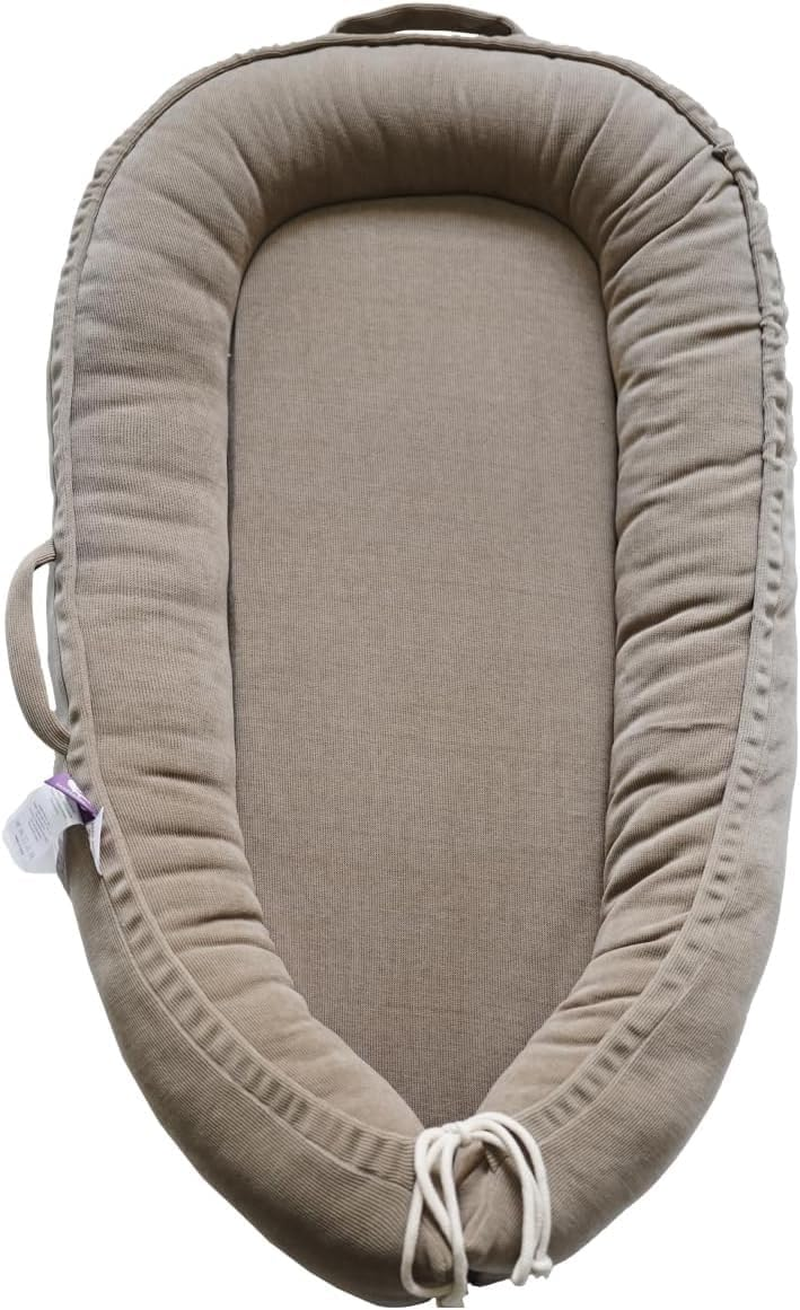 Coocoobaby Infant Lounger, Baby Nest Cover for Baby Girls & Boys, Newborn Essentials for Baby 0-12 Months, 100% Cotton Breathable, Portable Travel Bed (Fields of Rye) image number 2