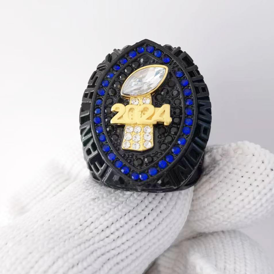Noblehead 2024 Fantasy Football Ring | Heavy FFL Champion Ring | Gold Silver Tone Plated Award Trophy for Fantasy Football League Winner image number 4
