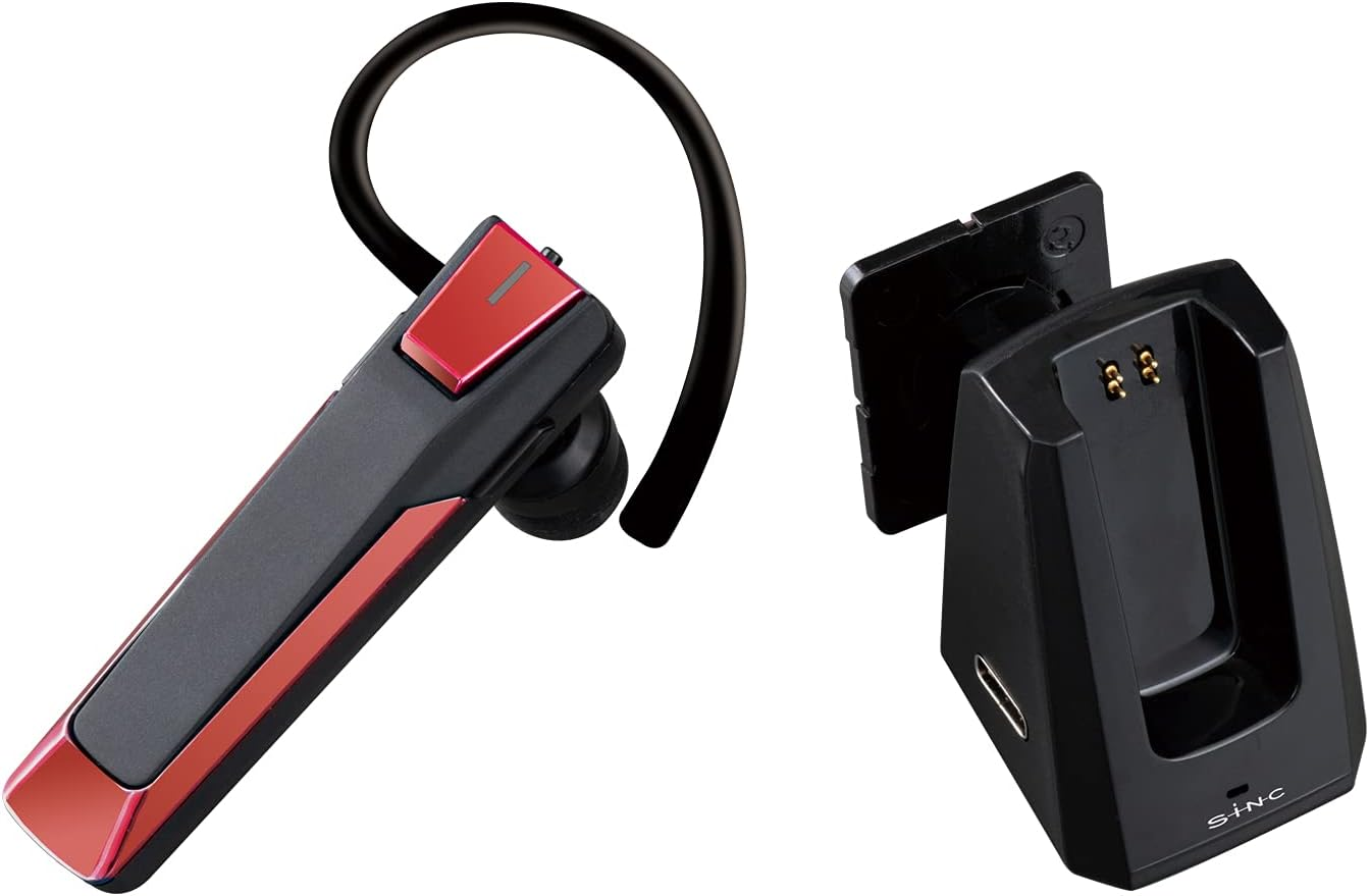 Seiwa BTE171 Bluetooth Wireless In-Car Accessories Bluetooth Earphones Microphone Ver5.1 Red Noise Cancelling Waterproof IPX5