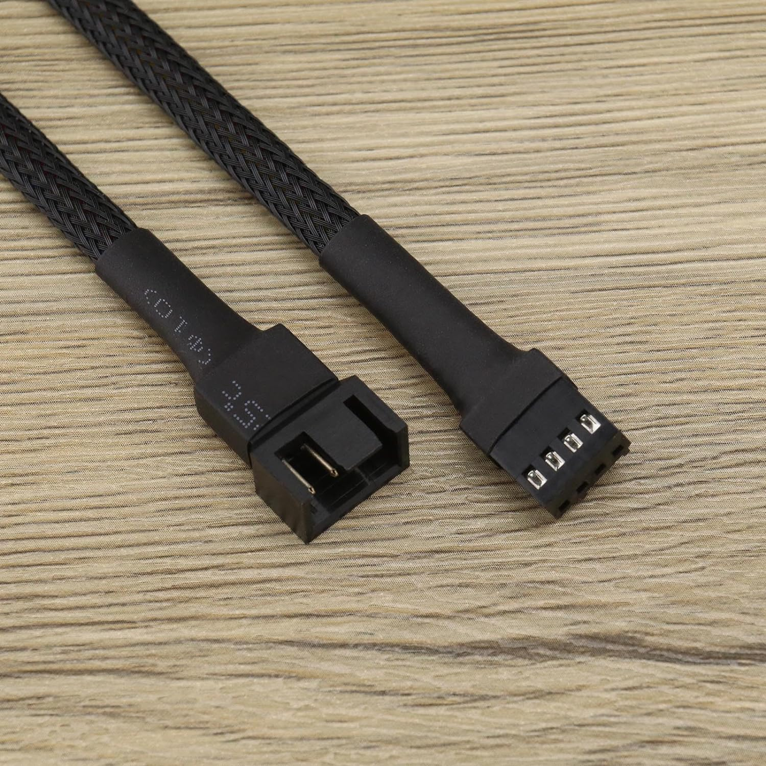 Ecsing 3PCS 4-Pin Fan Extension Cables Compatible with 3 Pin and PMW Connector 60Cm 24AWG Nylon Braid Male to Female Extending Cable image number 1