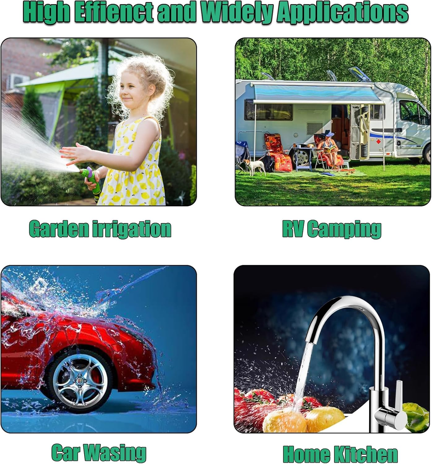 RV Fresh Water Pump 7GPM 70PSI, 12V DC Water Pump, Five Chamber Self-Priming Diaphragm Water Pump with Heavy Duty Pressure Switch and Strainer Replacement for RV, Marine, Yacht, Caravan AKWH image number 3