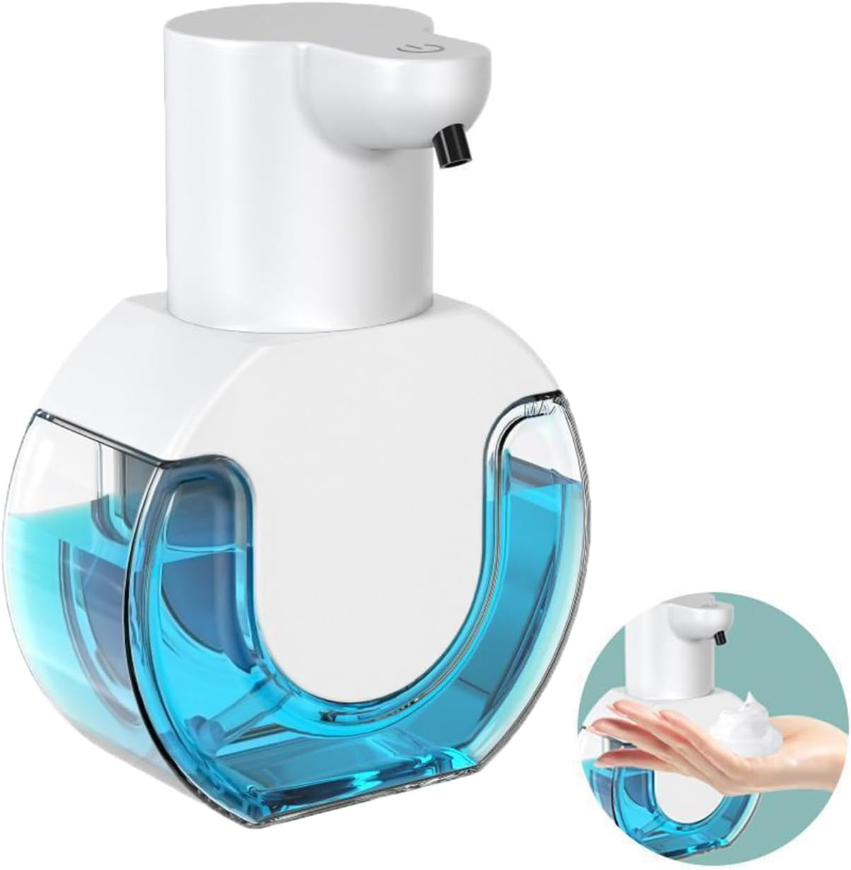 Automatic Foam Soap Dispenser, 420ML Infrared Hand-Free Touchless Soap Dispenser, Dish Liquid Shampoo Rechargeable Auto Hand Soap Dispenser (Foam Soap) - Liquid image number 7
