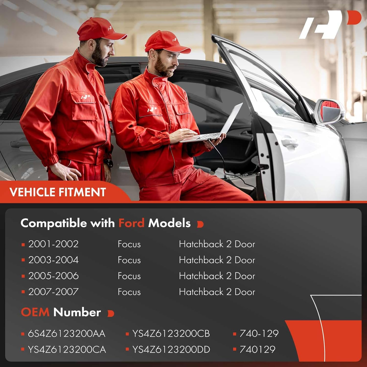 A-Premium Manual Window Regulator Compatible with Ford Focus 2001-2007 Front Right Passenger Side image number 4