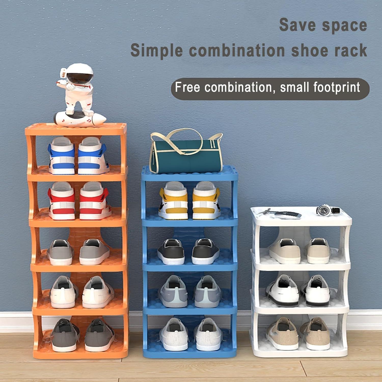 Shoe Rack, 6 Tier Shoe Shelf without Assembly, Narrow Small Shoe Storage Space Saving, Shoe Organizer for Closet, Front Door Entrance, Entryway, Bedroom, image number 6