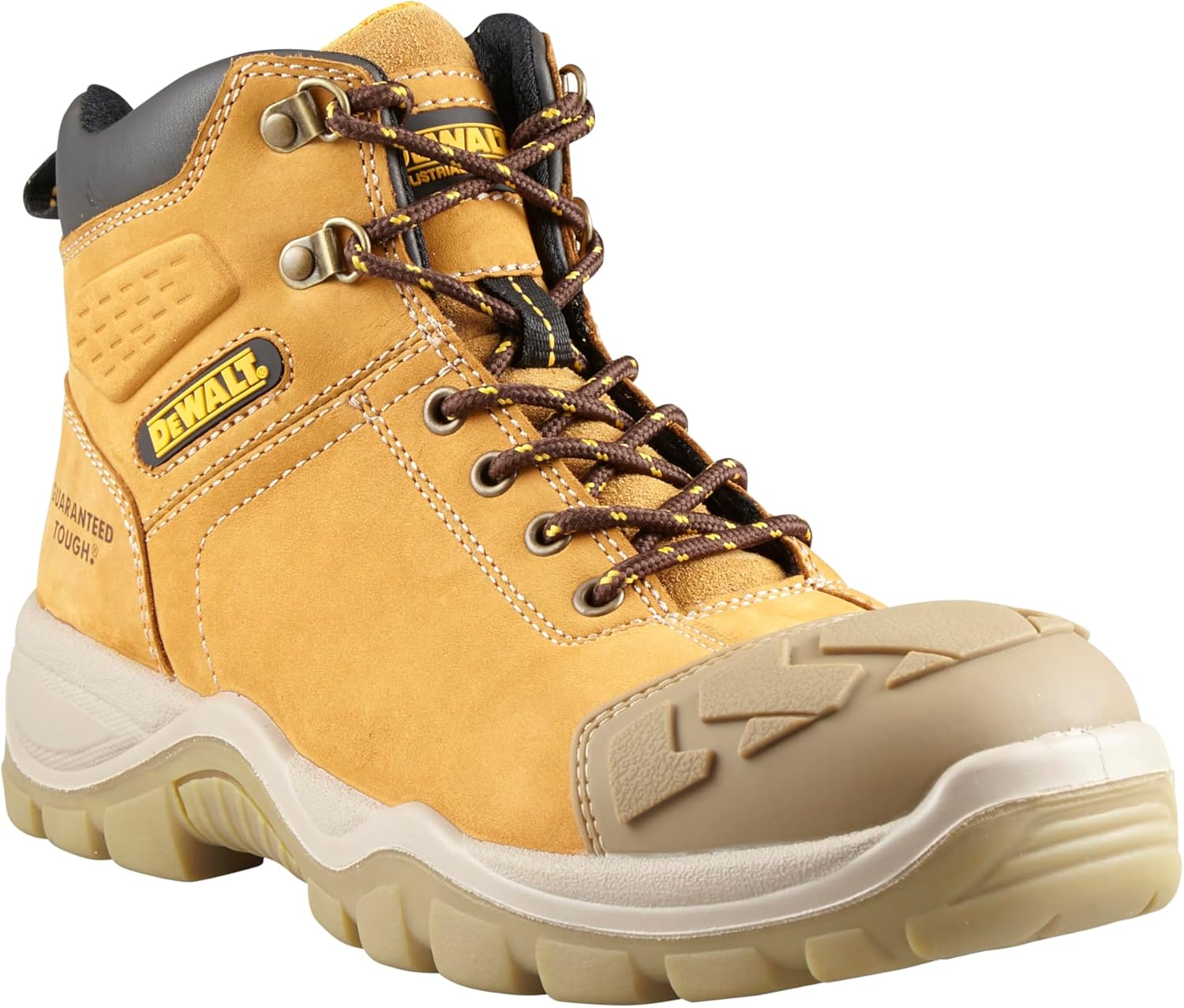 Dewalt Ashton Pro Mens Safety Boots - Full Grain Nubuck Leather Desert Steel Toe Boots with Side Zip and Anti-Slip Outsole - Non Slip Ankle Work Boots image number 2