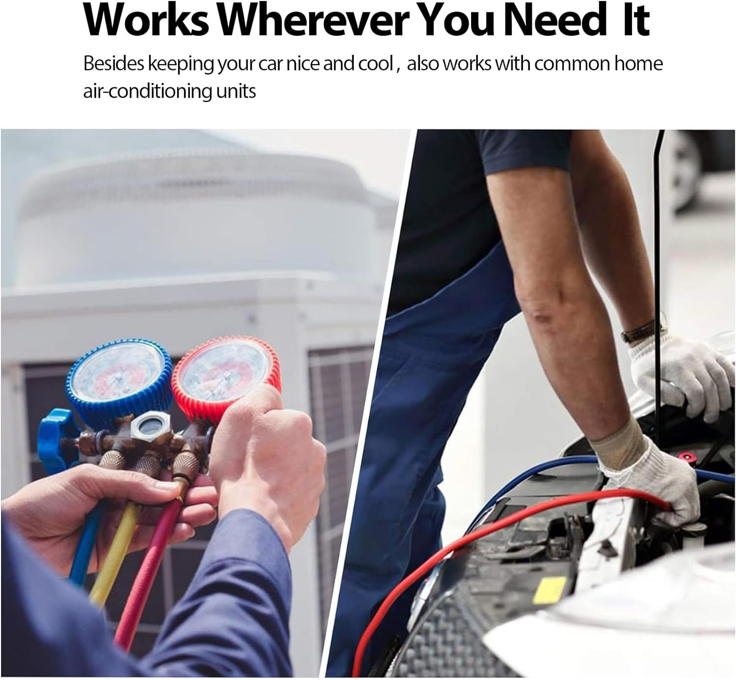 6 Pcs Brass Refrigerant Tank Adapter, with 1 Valve Core Remover, R12 R22 to R134A Adapters Kit, R134A Refrigerant Tank, Vacuum Pump Port Conversion Retrofit Kit,1/4''Flare Female, 1/2'' Male image number 2