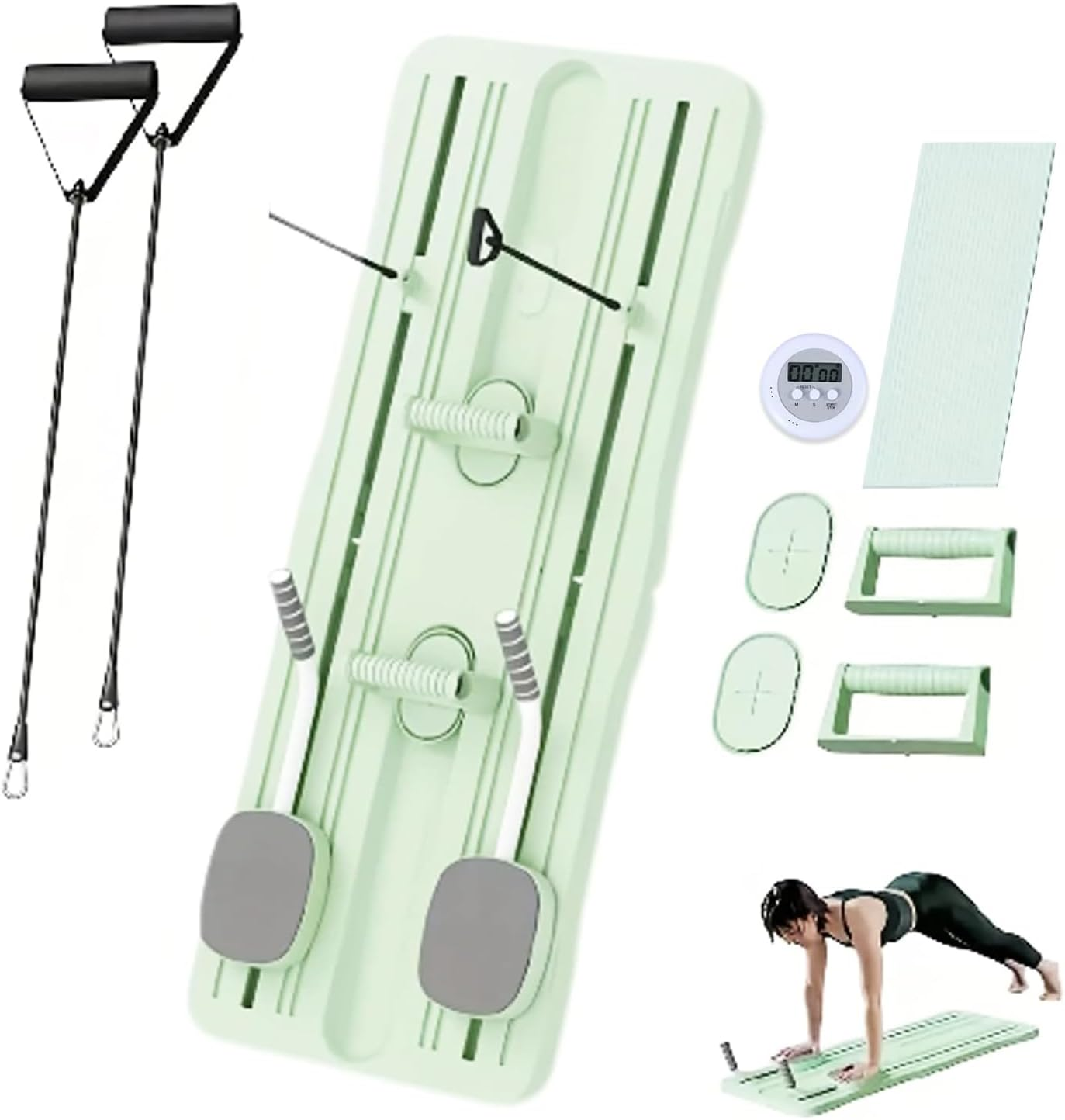 MIMYII Pilates Board,4 in 1 Multifunctional Core Exercise Equipment,Ab Trainer Machine Built in Timing Device,Suitable for Indoor and Outdoor Use Comprehensive Exercise Core Trainer image number 6