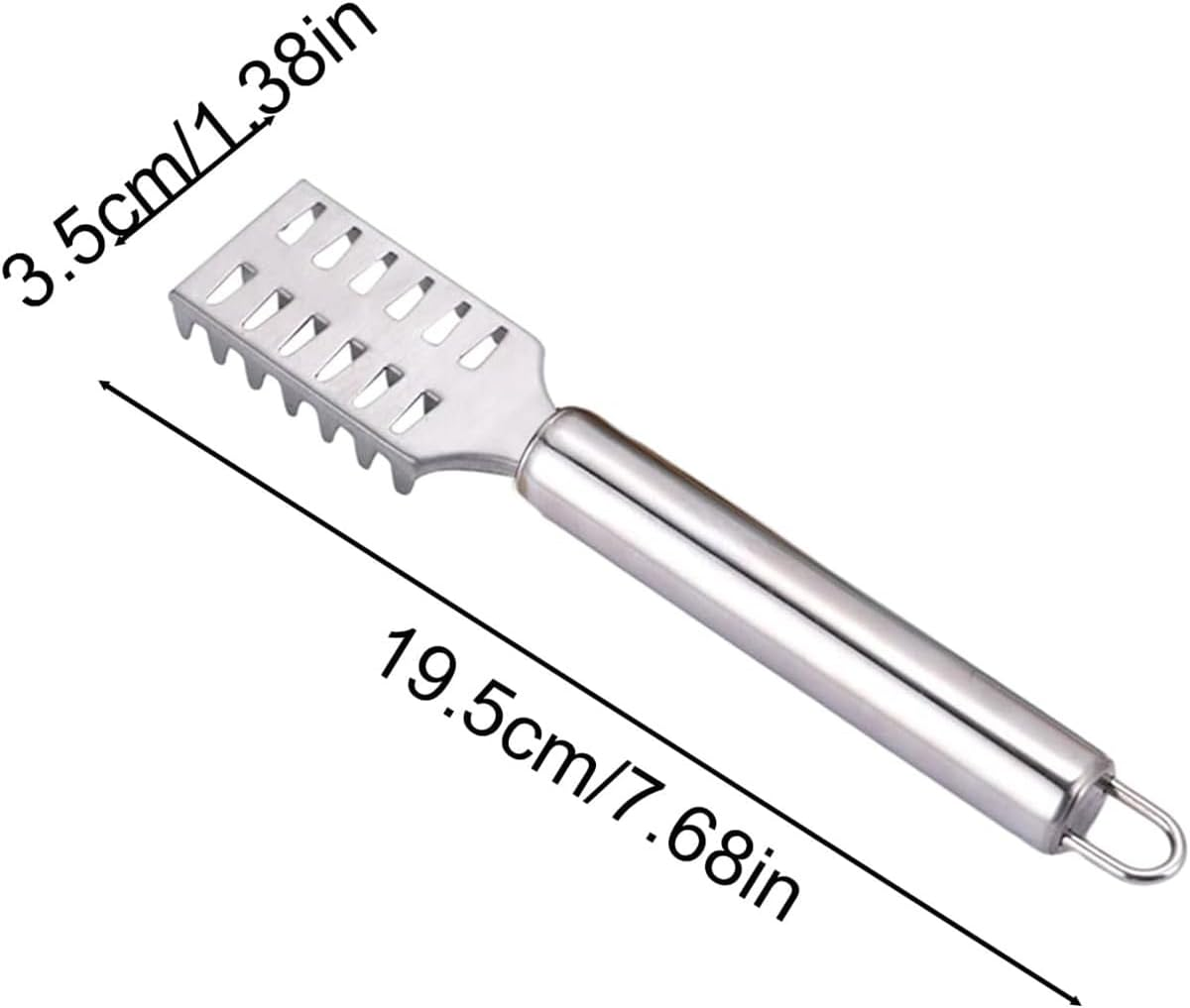 AIMALL Stainless Steel Fish Scaler, 7.68-Inch Scale Remover with Ergonomic Handle for Efficient Fish Skin Peeling image number 1