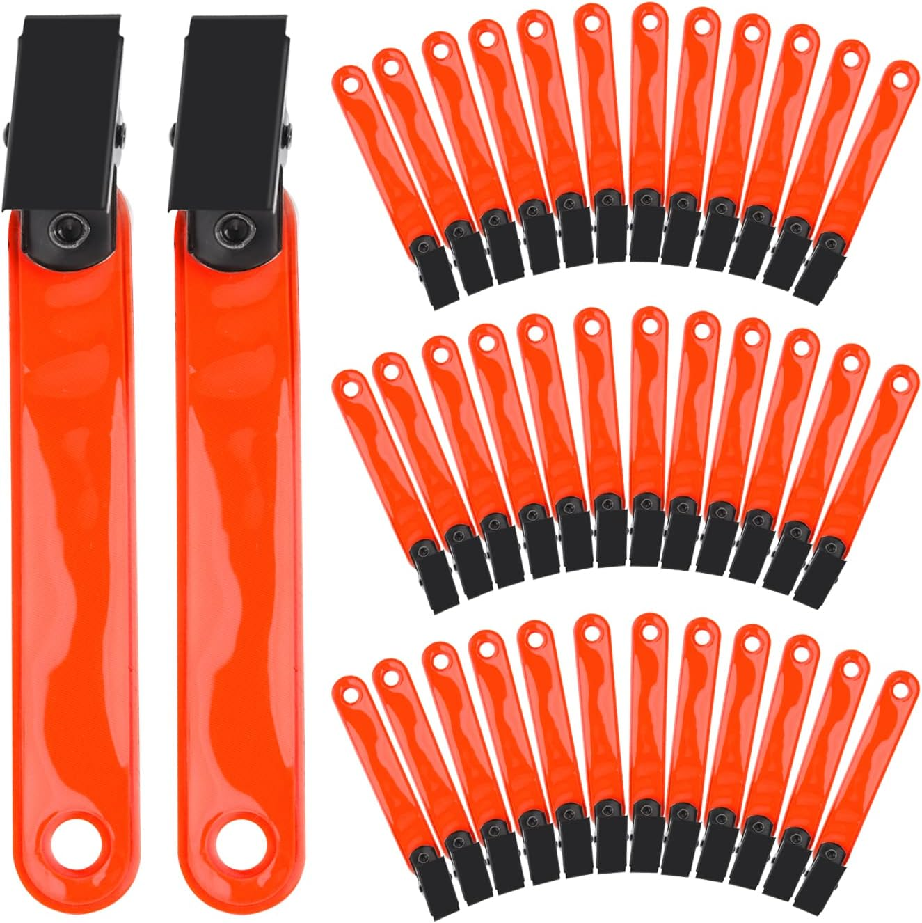WXJ13 36 Pack Trail Markers with Clips Tacks Hunting Reflector High-Visibility Tree Trail Markers Reflective Trail Markers for Tree-Stand Hunting Outdoor Hiking Hunting (Orange) image number 4