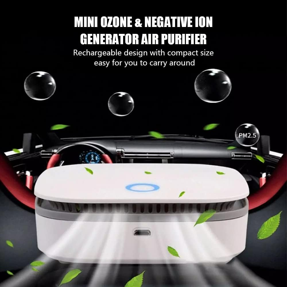 Mingzhe Portable Air Purifier Ozone Generator O3 Negative Ion Deodorizer Sterilizer Odor Remover Eliminating Wi Timer 2 Modes Ozone Machine for Home Car Office image number 6