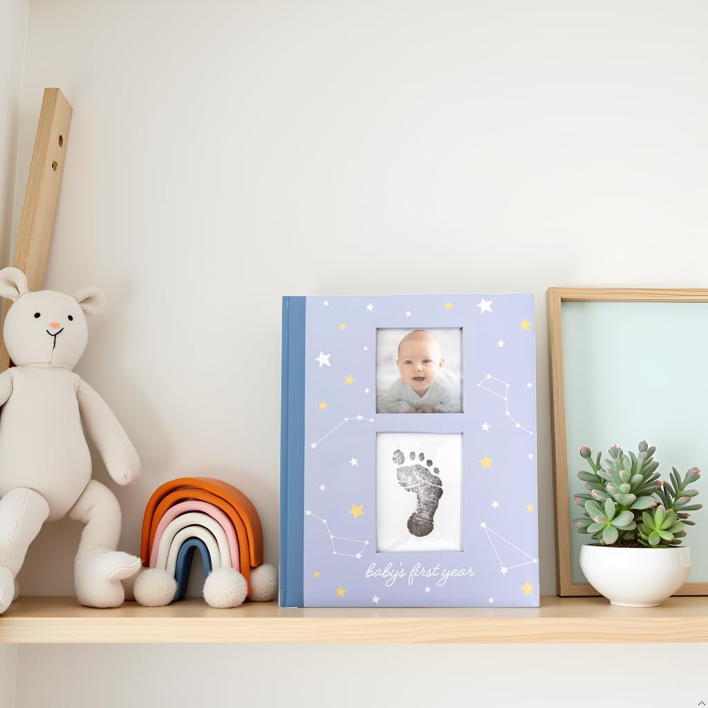 Constellation First 5 Years Memory Book, Gender Neutral Baby Book, Baby Boy Keepsake, Blue