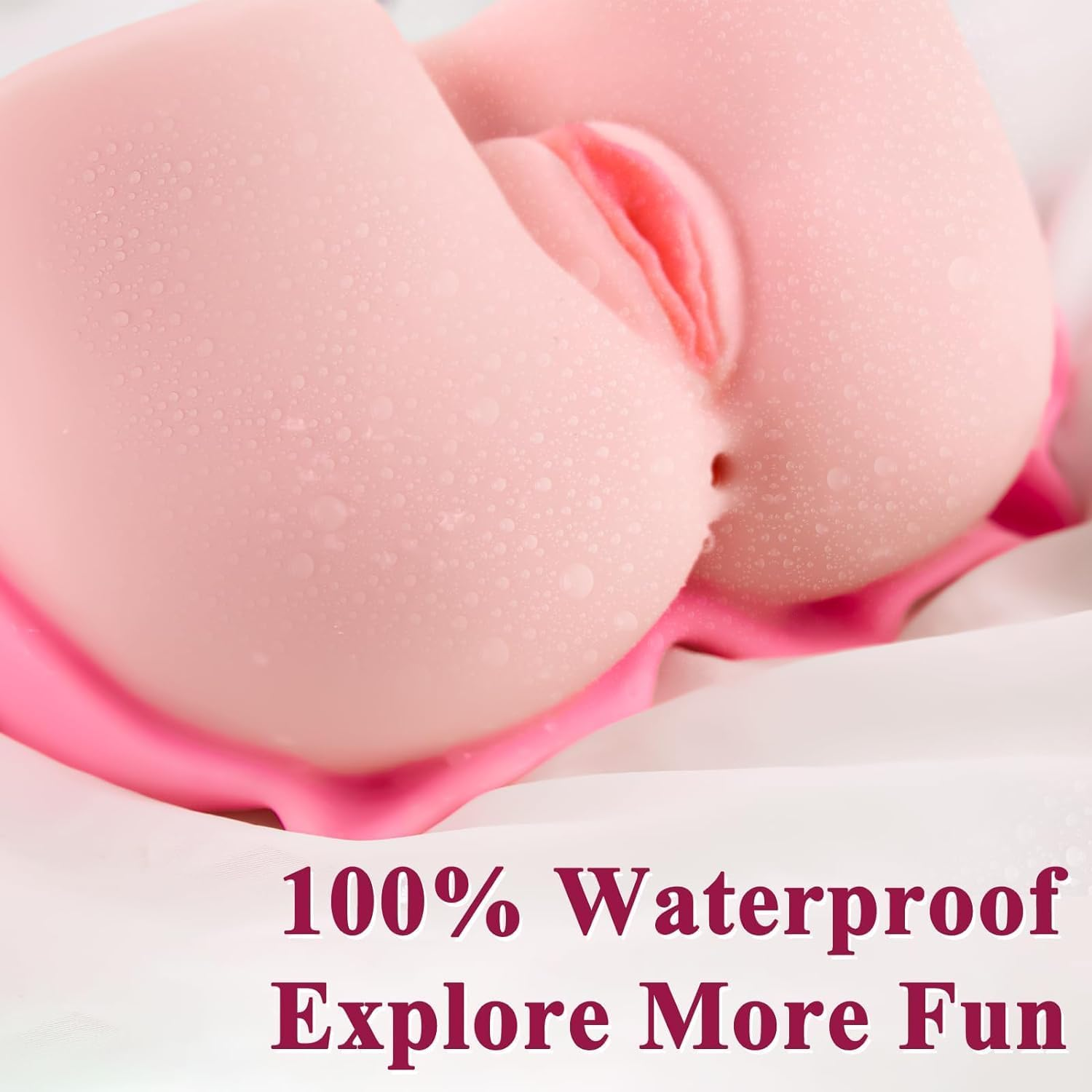 YUKAIONE 2-In-1 Male Masturbator with Realistic 3D Design, Pocket Erotic Toy with Pink Skirt, Textured Pussy and Ass for Men(Pink) image number 4