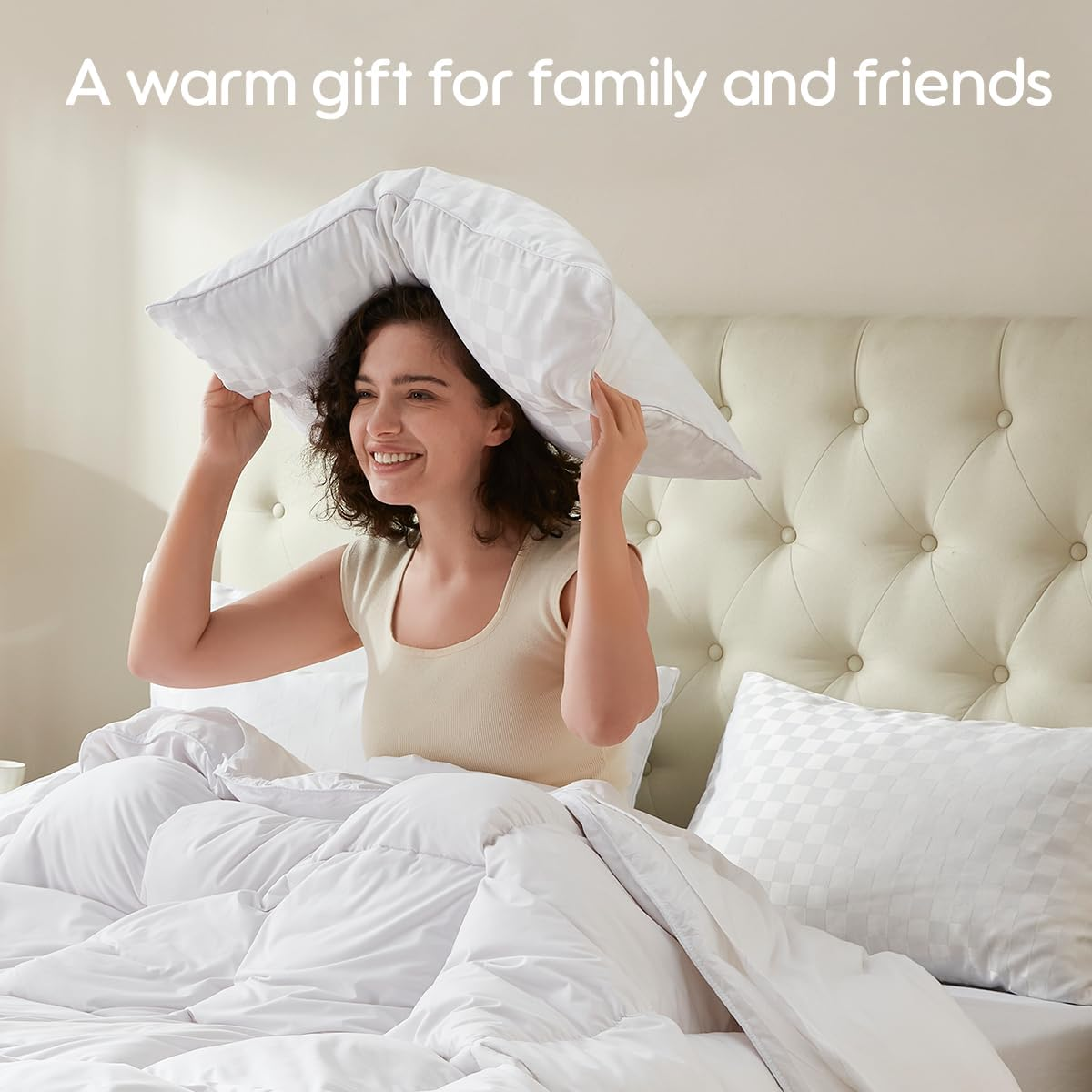 Swandream King Size Pillows 2 Pack, Soft and Skin Friendly down Alternative Pillow Set of 2 for Sleeping, Breathable Pillow for Back, Stomach or Side Sleepers, 20 * 36 Inches