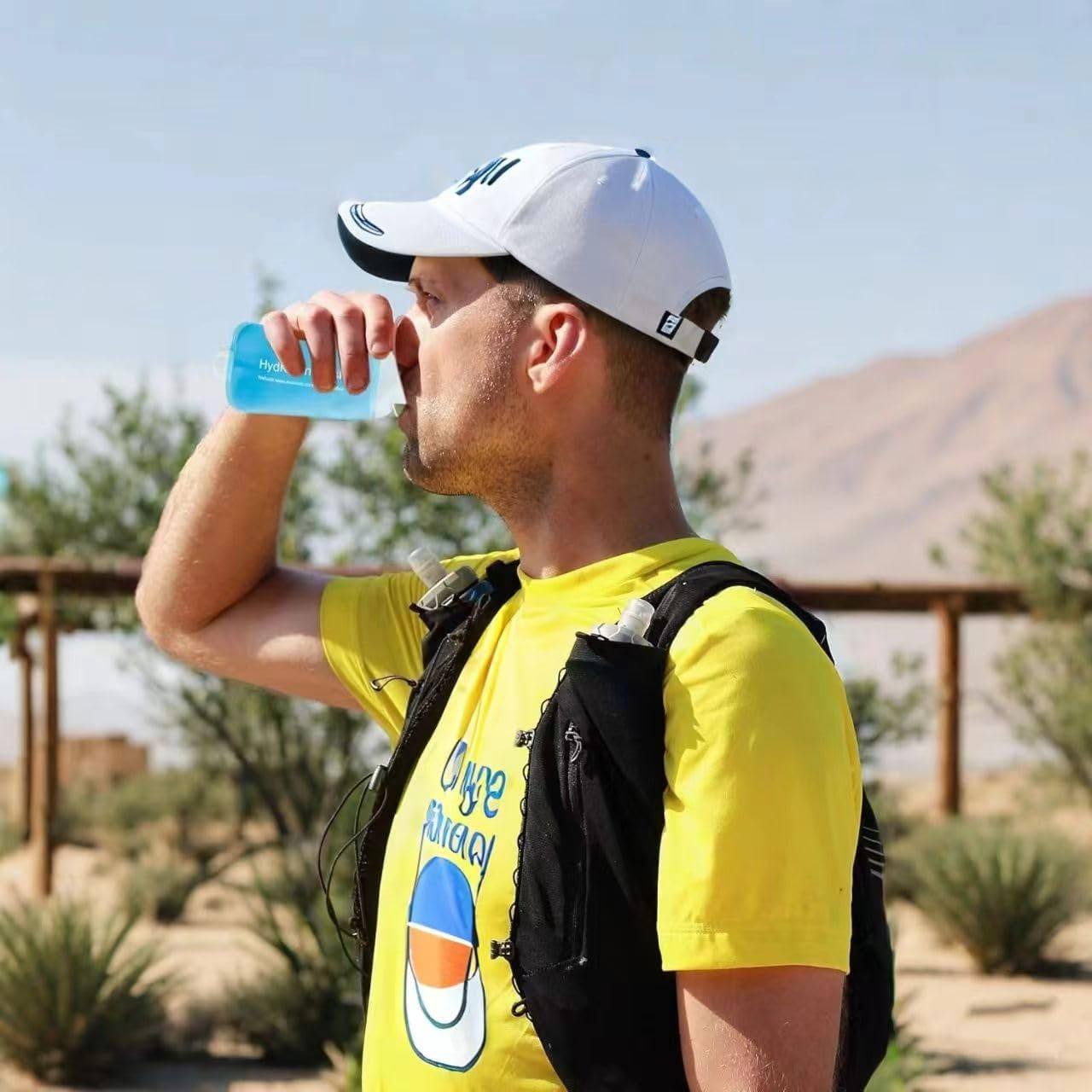 250ML Soft Flask Running Water Bottles,Foldable Water Bottle,Tpu Collapsible Running Hydration Flask for Hydration Pack Hiking Cycling Climbing