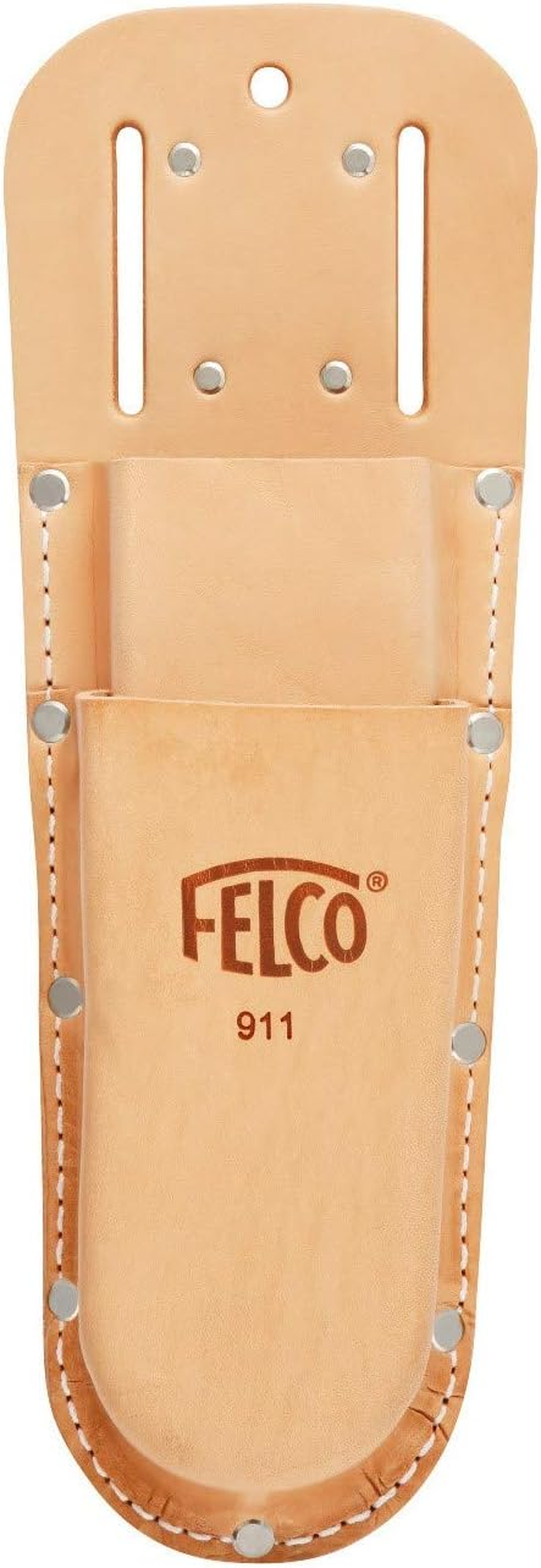 FELCO Holster 911 for Garden Shears (Leather Case, for 2 Loppers or 1 Scissors + 1 Folding Saw, Tool Holder with Belt Loop, Dimensions 285 X 98 Mm, without Tools) image number 2