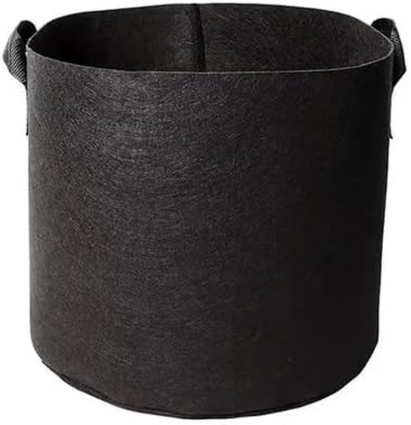Grow Bags Felt Strong Plant Bag, for Gardening Fabric Grow Pot Vegetable Growing Planter Garden Flower Pots Garden Supplies (Color : Black, Size : 3Gallons 25X22Cm) image number 3