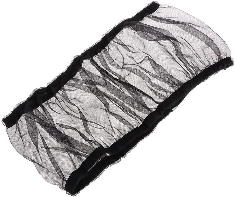 Bird Cage Guard Parrot Nylon Mesh Net Cover Stretchy Shell Skirt Cage Basket Dust-Proof Net Cover (Black, One Size) image number 1