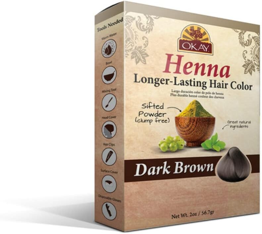 OKAY Pure Naturals OKAY Pure Naturals Longer Lasting Henna Color Brown, 56.7 Grams,