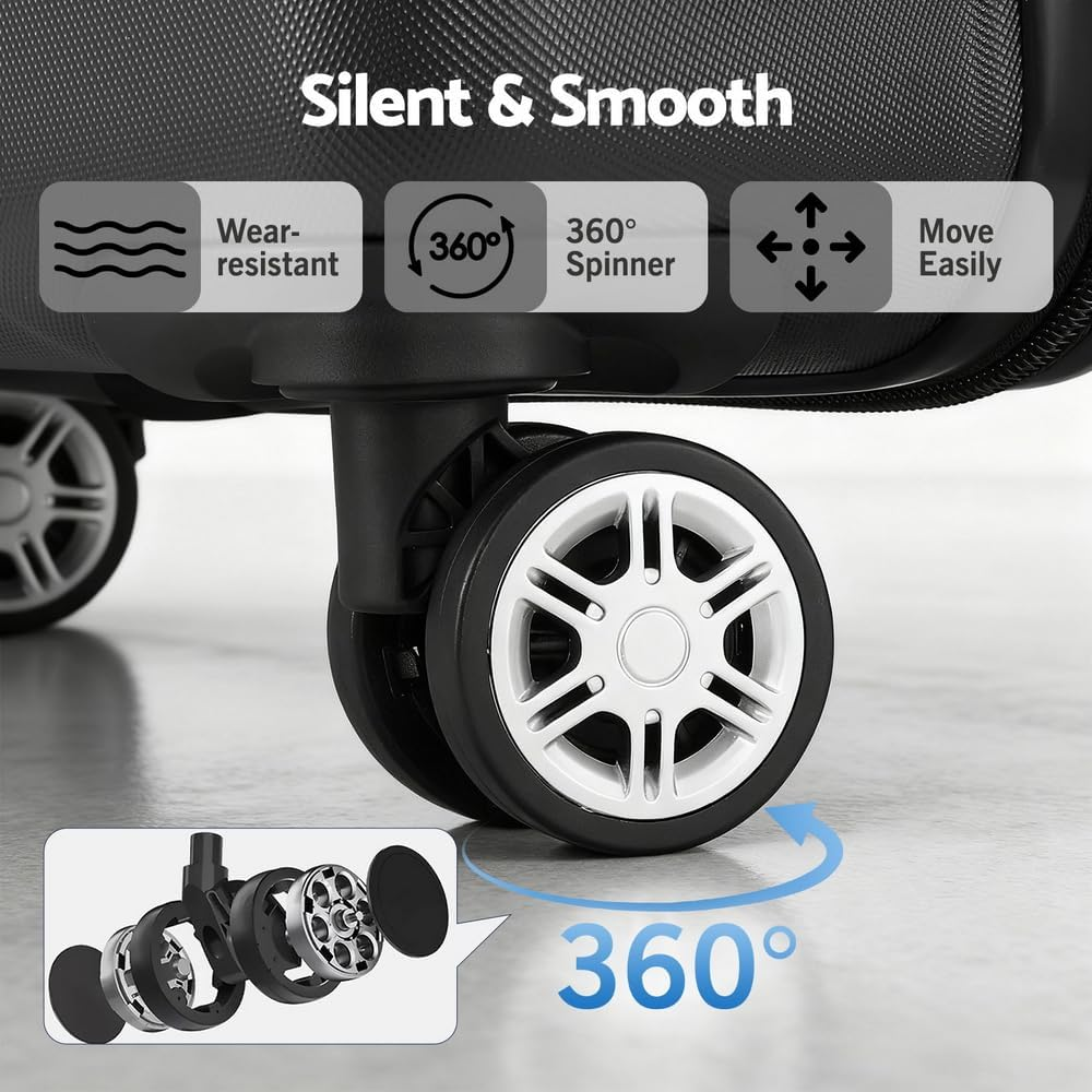 28" 75Cm Luggage Trolley Travel Suitcase Set Hard Case Lightweight Strap Travel Bag image number 5