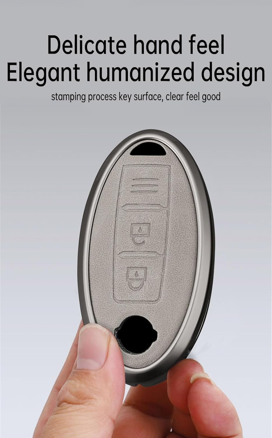 Ontto Key Fob Shell Antiecratched Car Key Cover Leather Key Case Fit for Nissan Altima Rogue Sentra Pathfinder Frontier Maxima Titan Murano Kicks Juke Versa Armada GTR 370Z Leaf Car Accessories,Brown