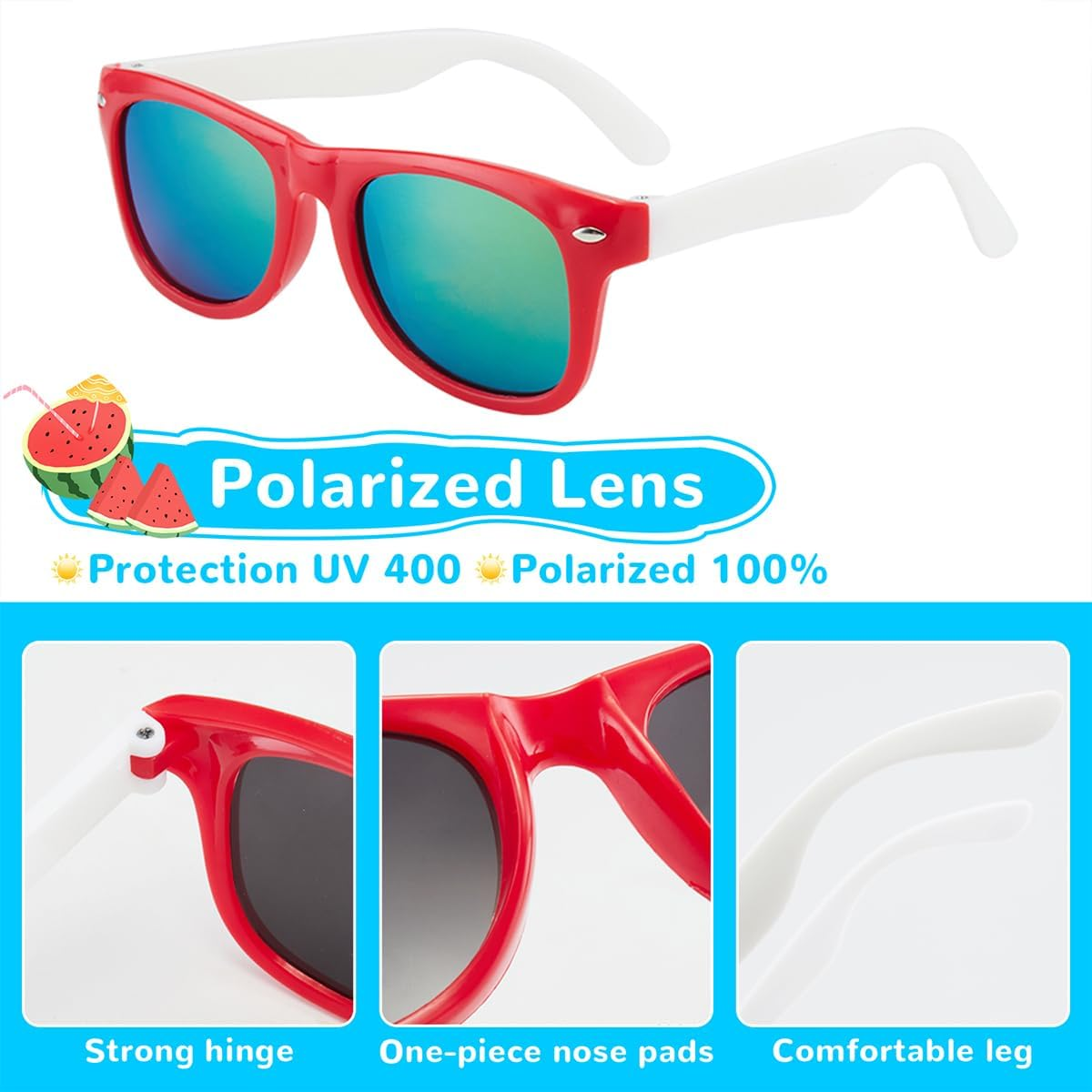 24 Pack Kids Sunglasses Bulk, Kids Sunglasses Party Favor, Sunglasses with UV400 Protection for Boys and Girls, Party Toys for Summer Beach Birthday Party Supplies image number 6