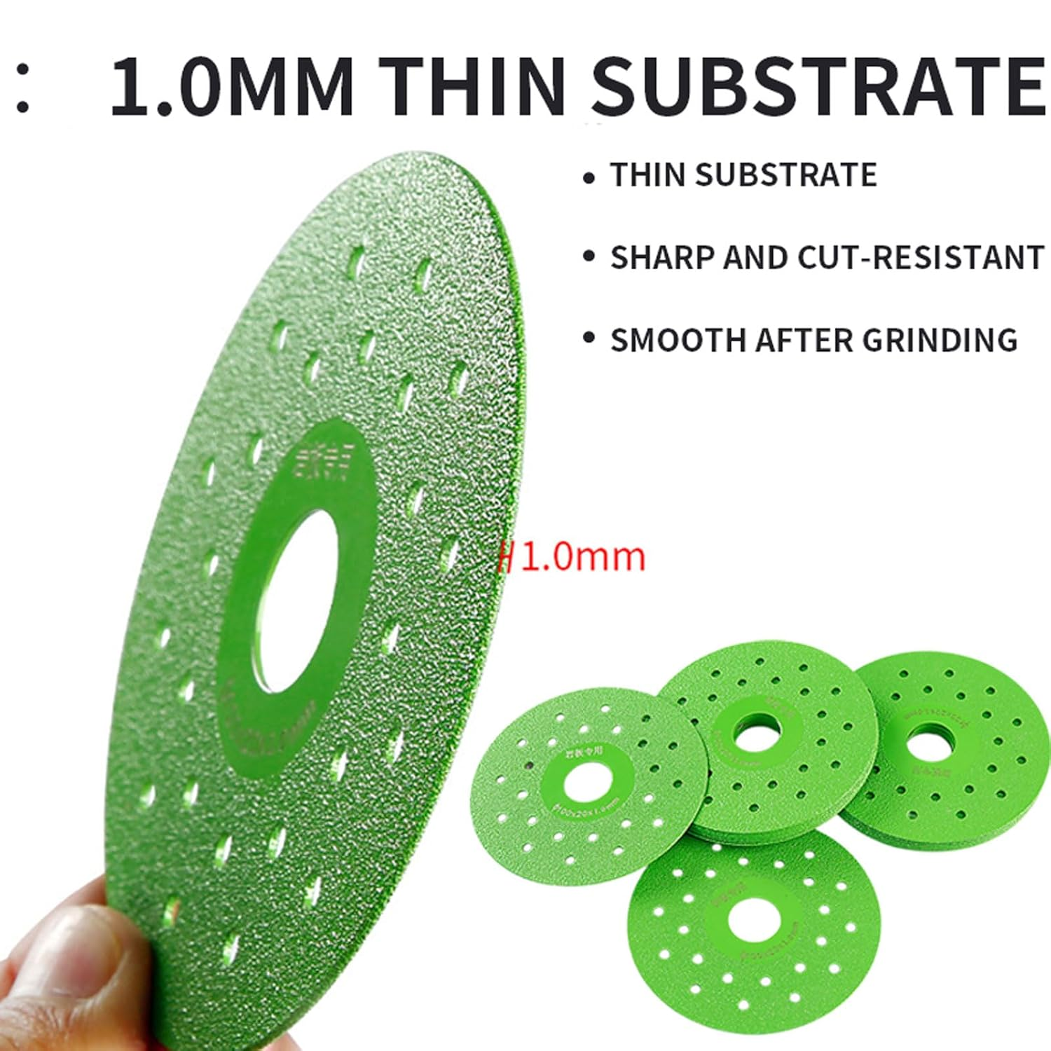 Rock Slab Cutting Disc, 4 Inch Rock Slab Flat Grinding Cutting Piece, Diamond Chamfered Saw Blades for Cutting and Grinding Tile and Marble (5) image number 4