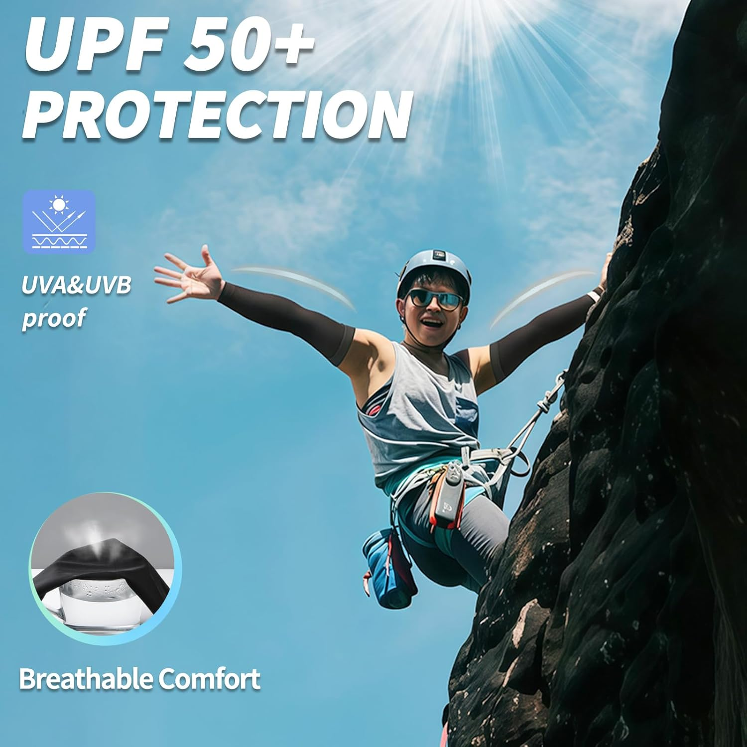 4 Pairs Arm Sleeves to Cover Arms for Men & Women,Uv Sun Protection,Cooling Sports Compression,Tattoo Cover up Sleeve image number 5