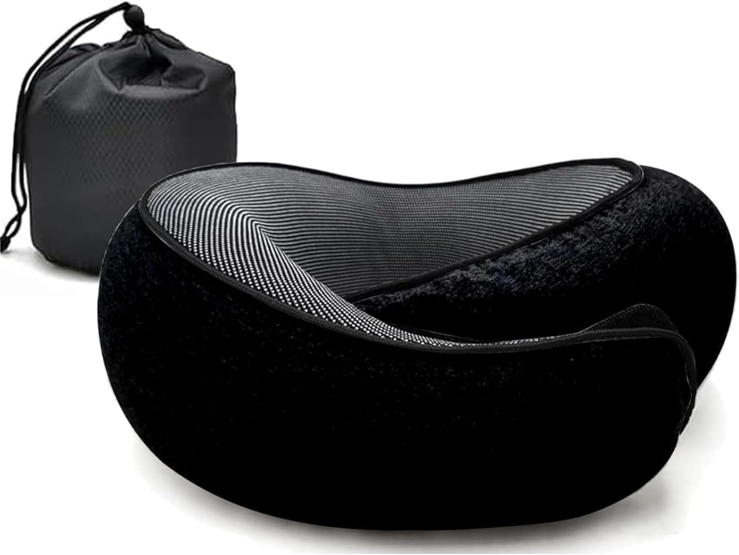 OZKEY Travel Pillows for Airplanes, 2024 New Travel Pillow, Relax with Plush Memory Foam, Travel Neck Pillow Memory Foam for Traveling Suitable for Airplanes, Offices and Cars (Black)