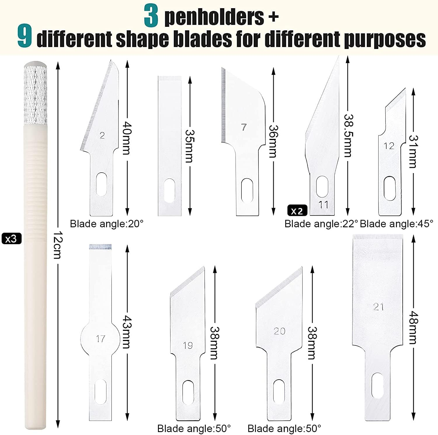 THJOPOKEEL Precision Craft Knife, 13Pcs Precision Craft Hobby Knife Kit, Utility Art Exacto Sharp Tool for Carving, Architecture Modeling, Scrapbooking, Felt Wood Leather Stencil, DIY Work Cutting. image number 1