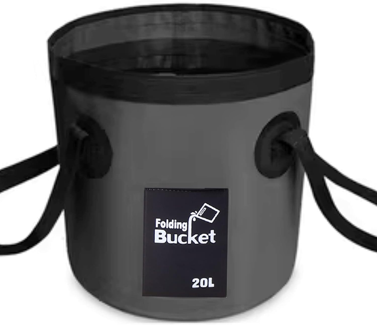 5.2 Gallon Bucket(20L),Collapsible Bucket with Handle, Portable Camping Water Container, Ultra Lightweight Outdoor Basin Fishing Bucket, Folding Bucket for Fishing, Hiking, Car Washing