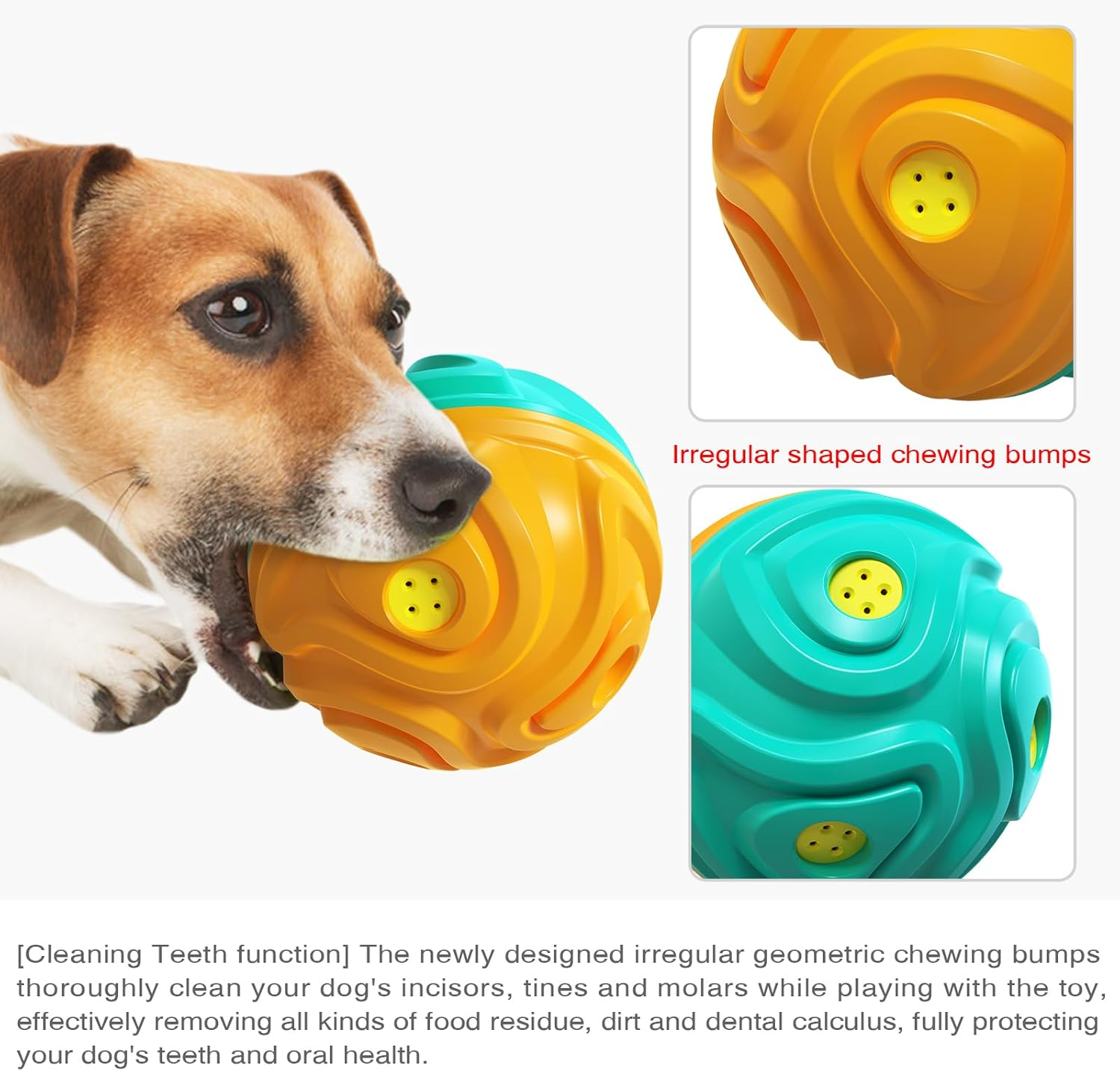 Indestructible Dog Chew Toy Ball, Dog Toys for Aggressive Chewers, Dog Toys to Keep Them Busy, Puppy Teething Toys, Durable Interactive Dog Toys, Stimulating Dog Toys, Squeaky Dog Toys image number 1