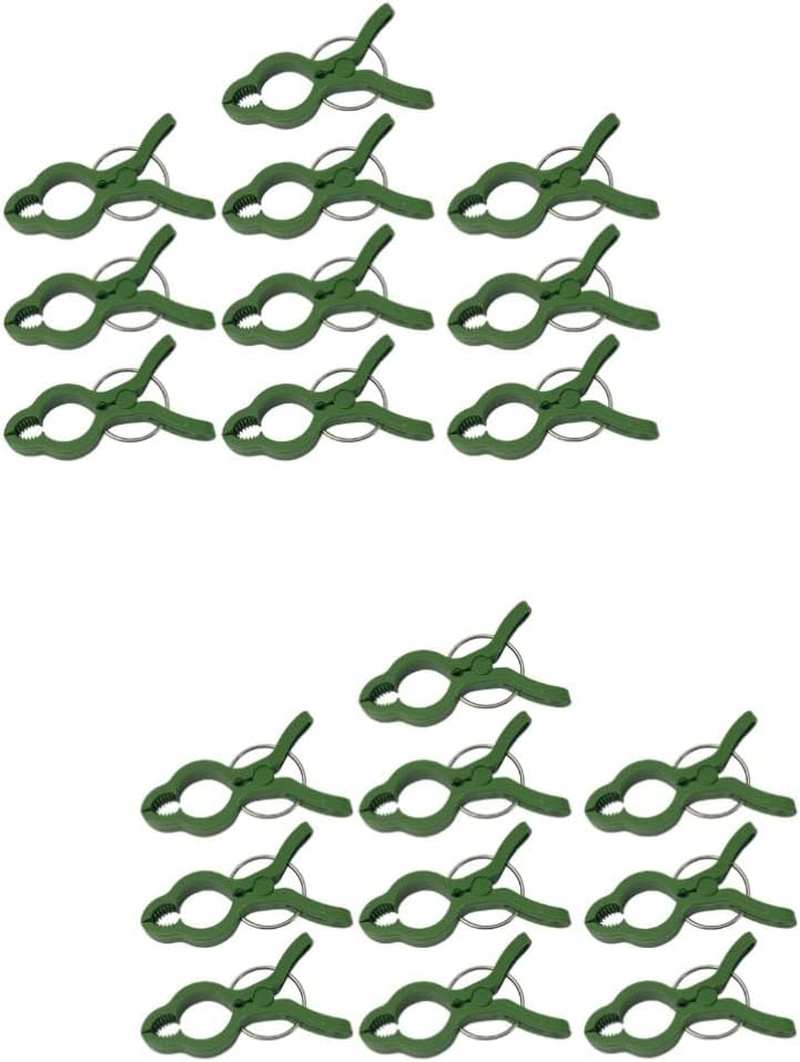 GAROZATION 20Pcs Green Plant Fixing Clips Gardening Art Clips for Securely Supporting Garden Plants Easy Installation High Flexibility Anti-Aging Design for Vines and Flowers