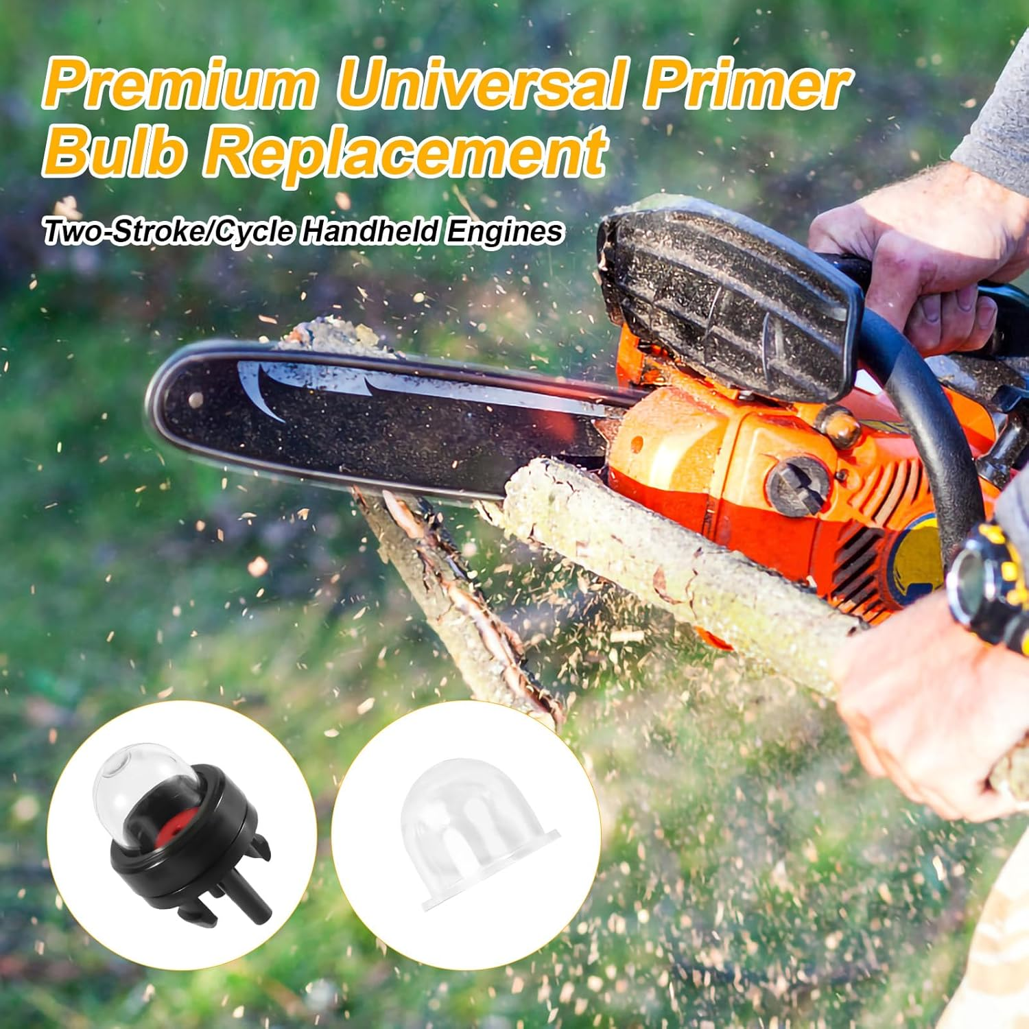 Snap in Primer Bulbs Pump & 8Pcs Carburetor Primer Bulb Replacements, for Walbro 188-512-1 WT-23A Poulan Echo Craftsman Homelite Chainsaw Blower & Trimmer