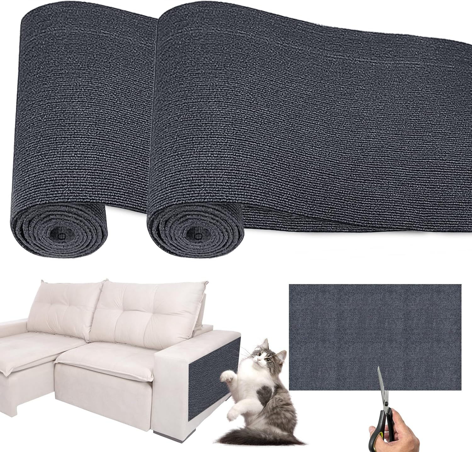 Pack of 2 Climbing Cat Scratcher, Cat Scratching Mat, Cat Scratching Boards, Cat Scratching Board Wall, Scratch Protection Cat Scratching Mat for Furniture Protection, Protects Carpets (30 X 100 Cm, image number 5