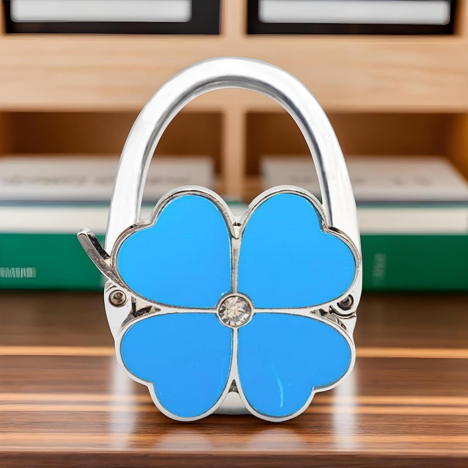 Table Holder - Zinc Alloy Tabletop Wallet Clips | Storage Accessories for Women, Organizers, Aesthetic Pocket Holder for Women - Azul image number 3