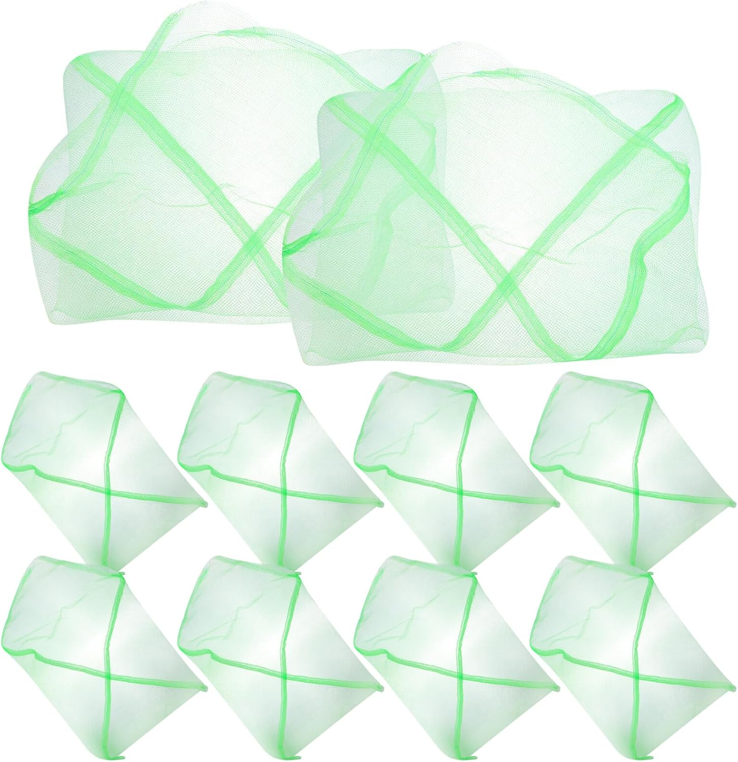 10Pcs Portable Crab Mesh Bags with Drawstring Wear-Resistant Fishing Net Bags for Outdoor Crab Storage and Fish Collection Lightweight Breathable Pouch for Garden Use