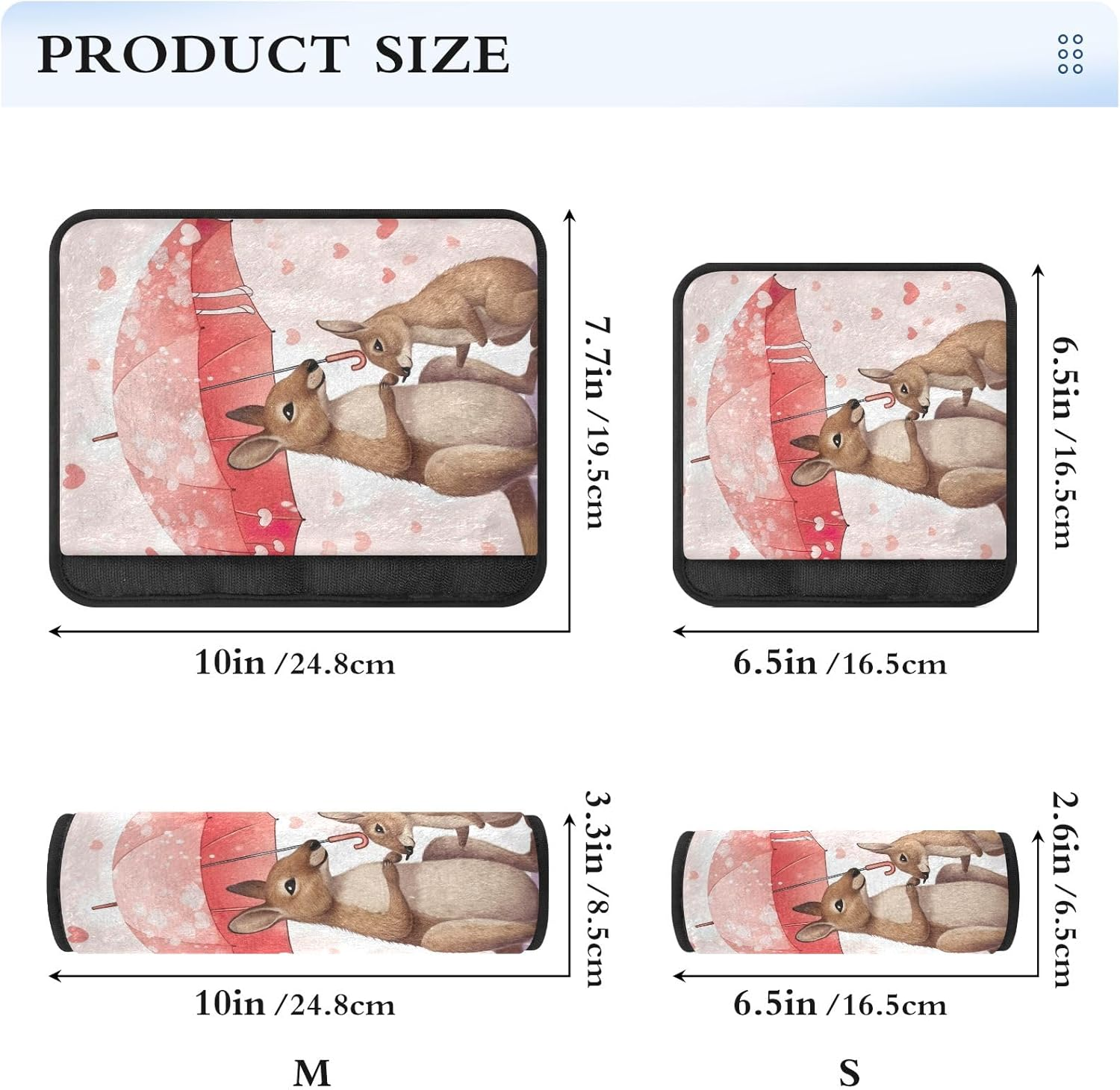 GAIREG Cute Kangaroo Seat Belt Cover Women Adult Seatbelt Pad image number 5